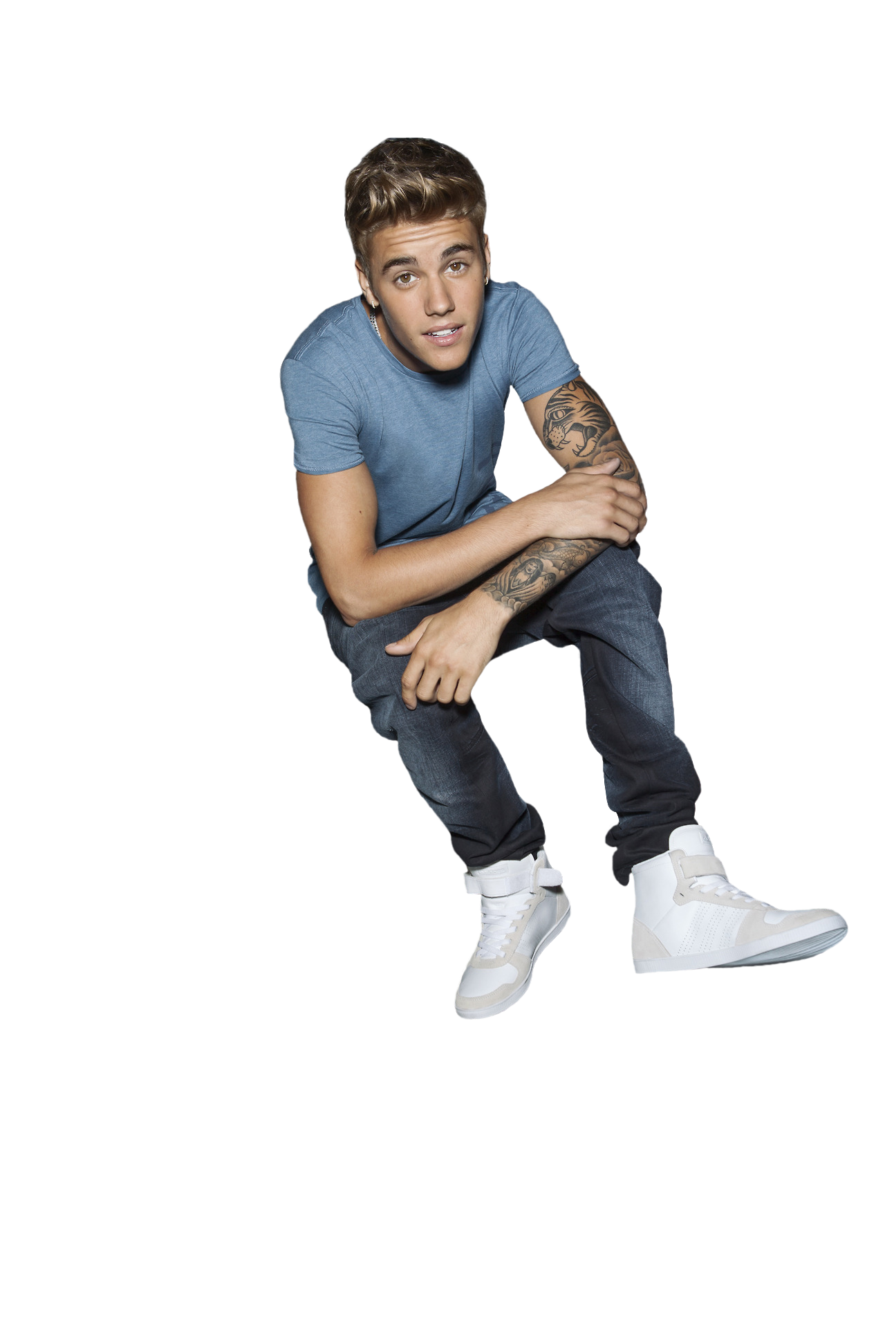 Justin Bieber Sitting PNG Image