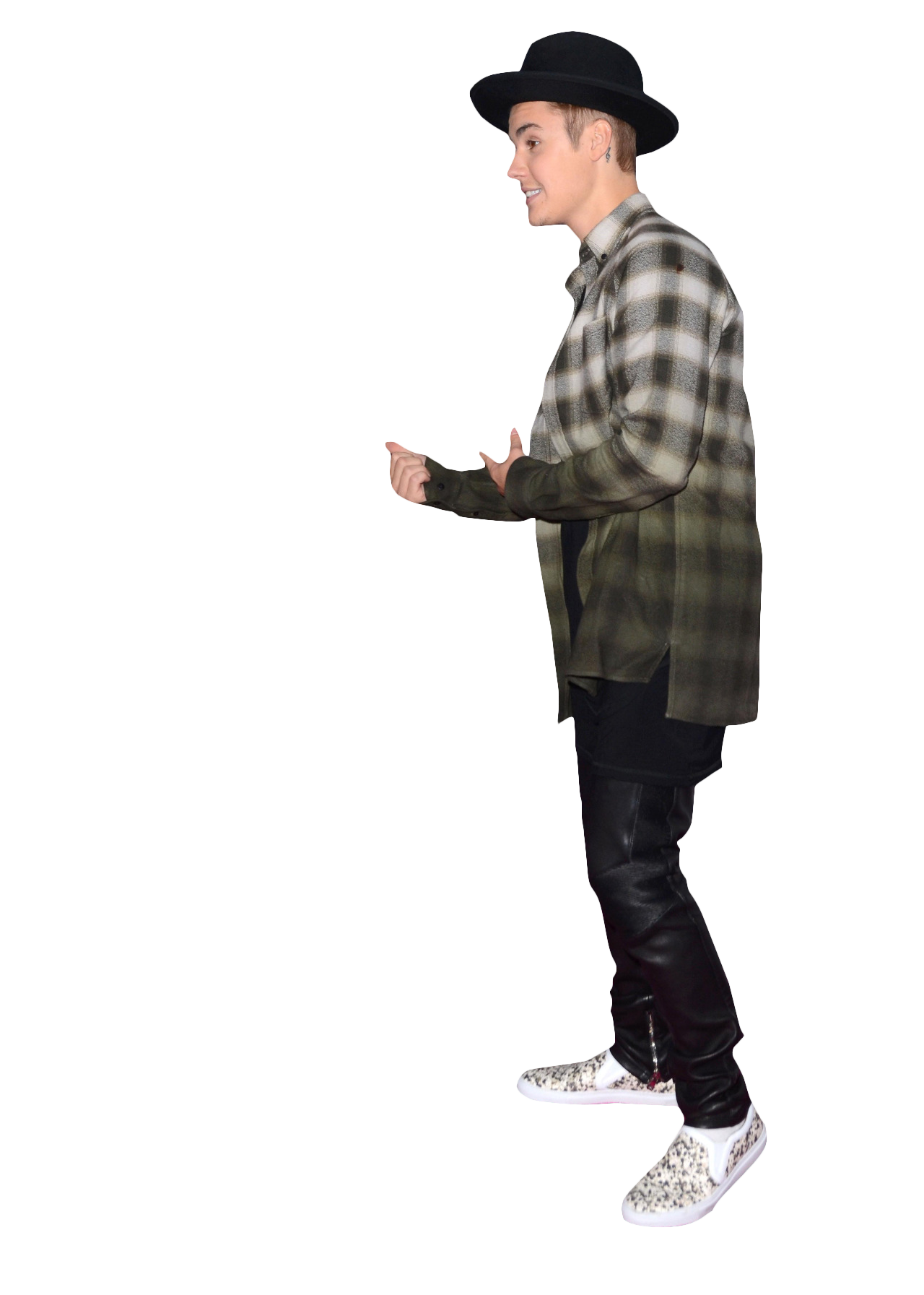 Justin Bieber with Hat PNG Image