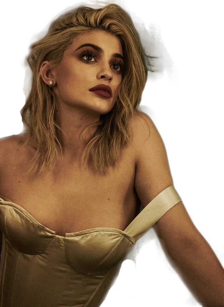 Kylie Jenner looking up PNG Image