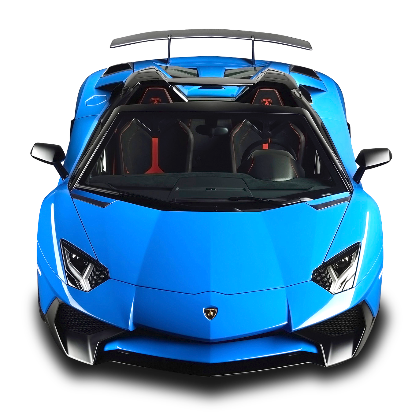 Download Lamborghini Aventador SV Roadster Blue Car PNG Image for Free