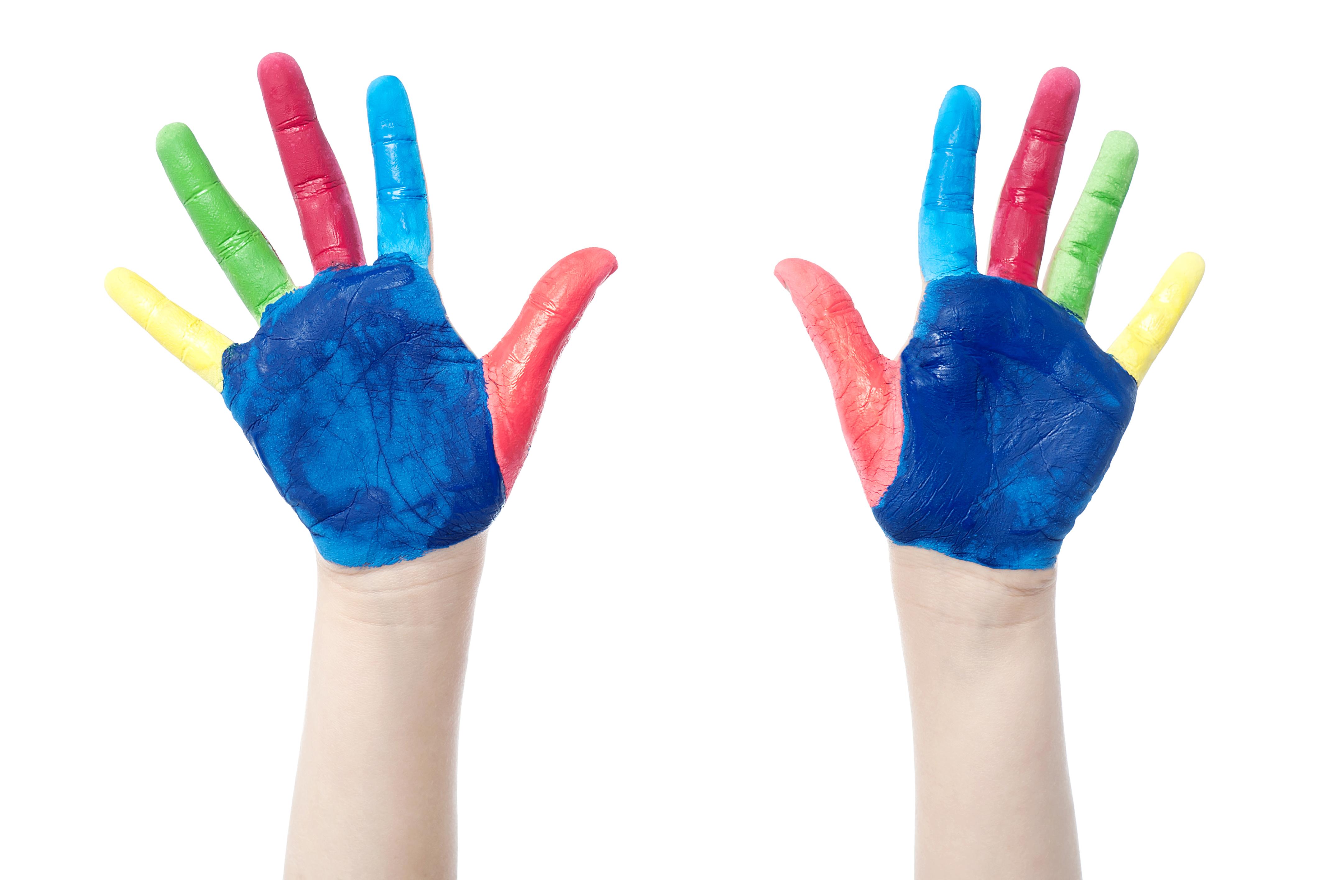 Little Girl Hands Paint PNG Image