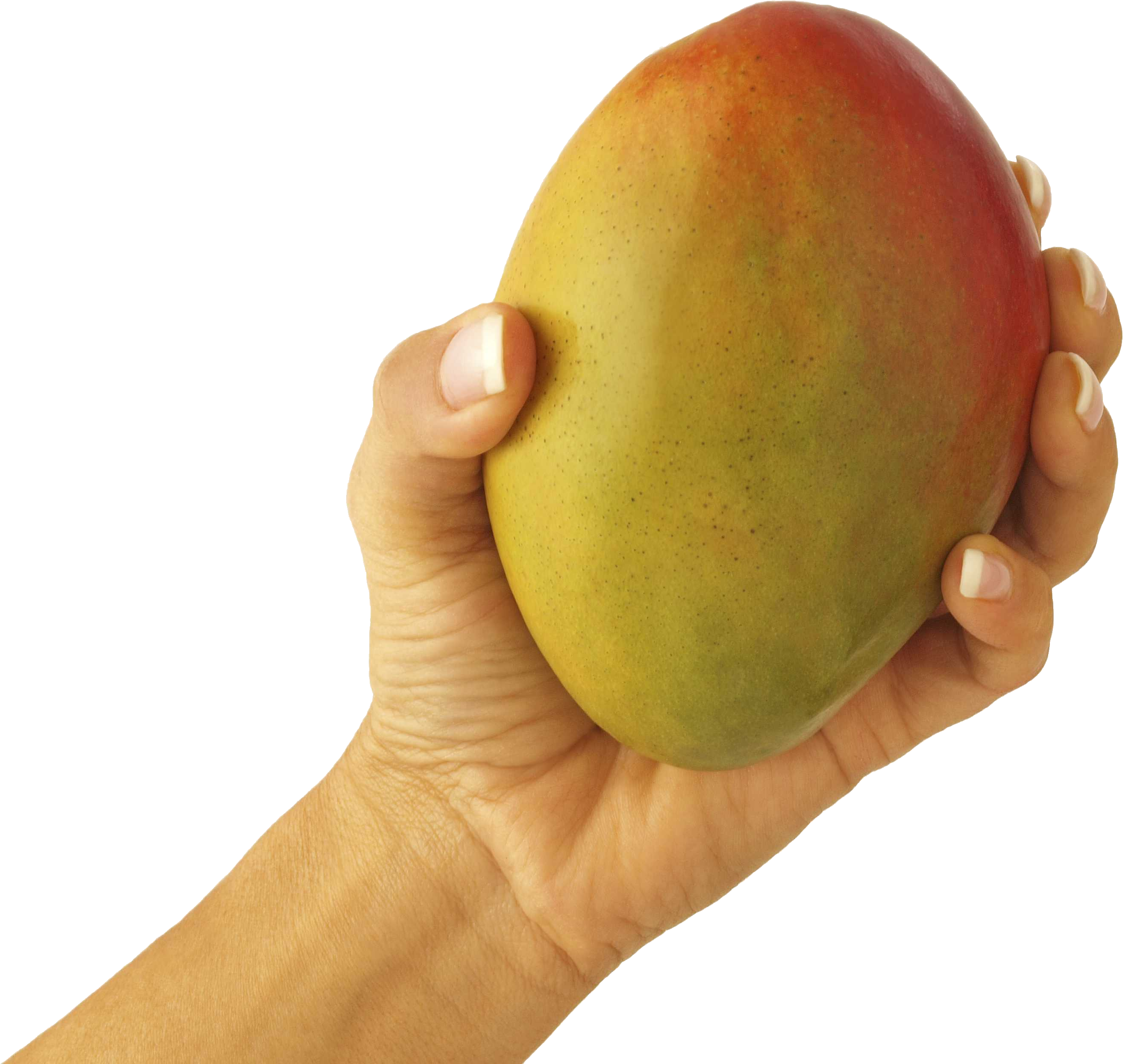 Mango with Hand PNG Image