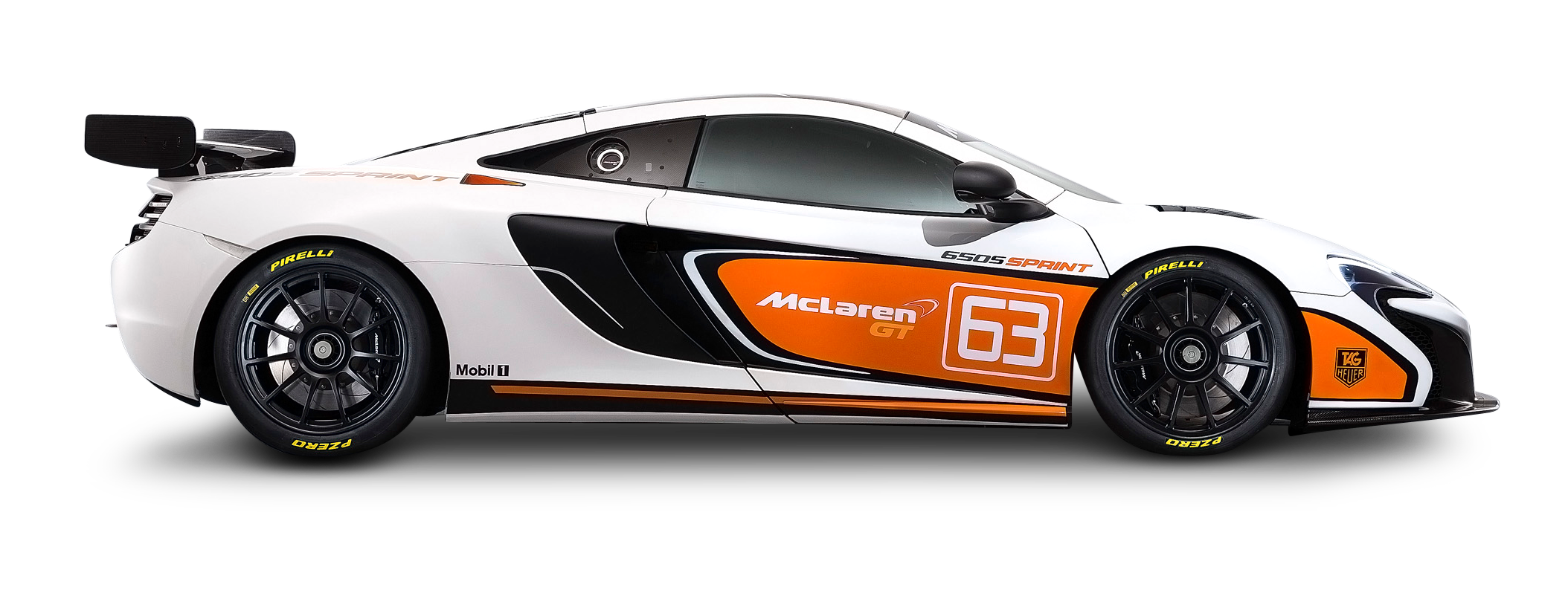 McLaren 675LT White Car PNG Image
