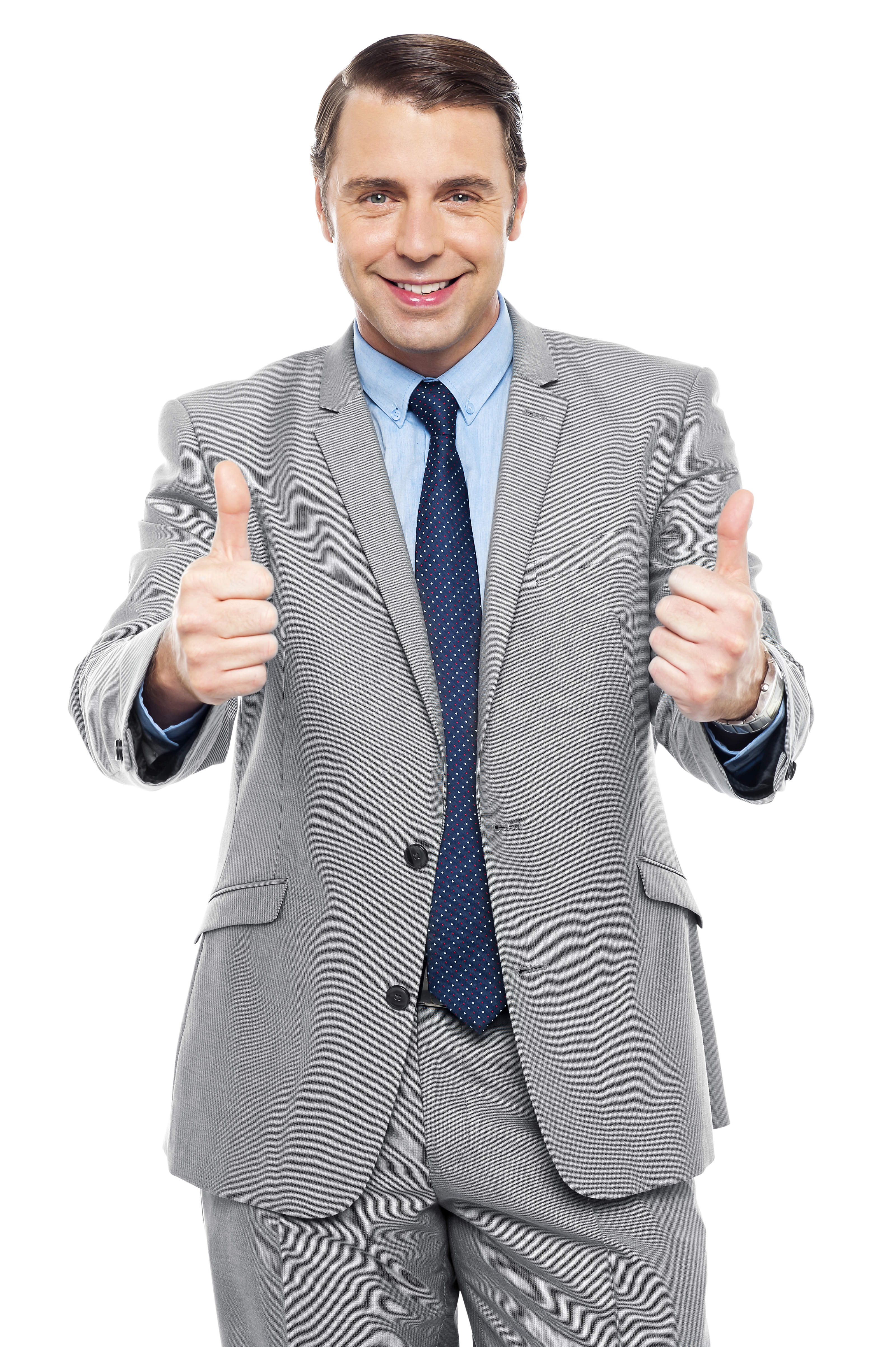 Men Pointing Thumbs Up PNG Image