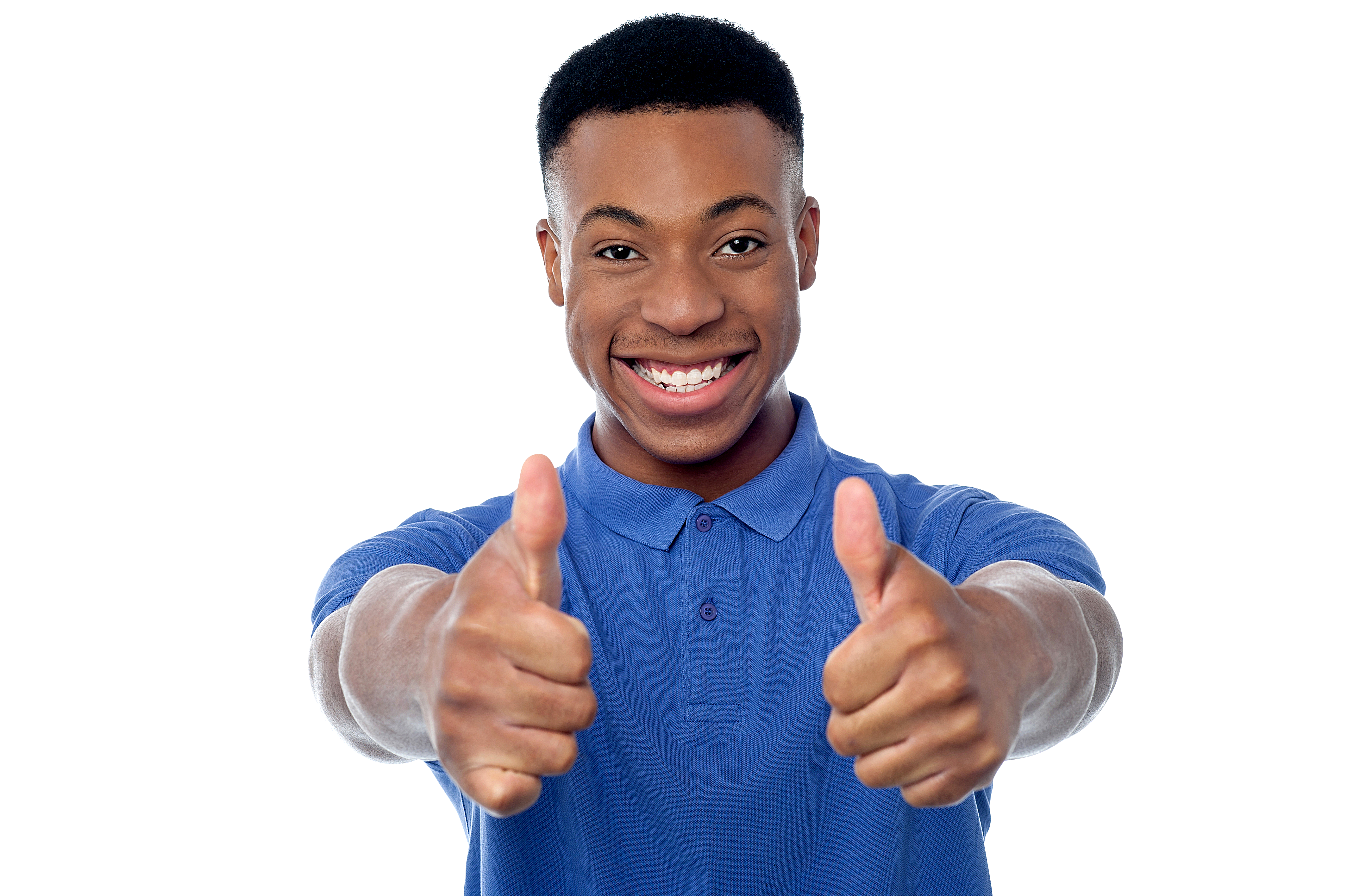 Men Pointing Thumbs Up PNG Image