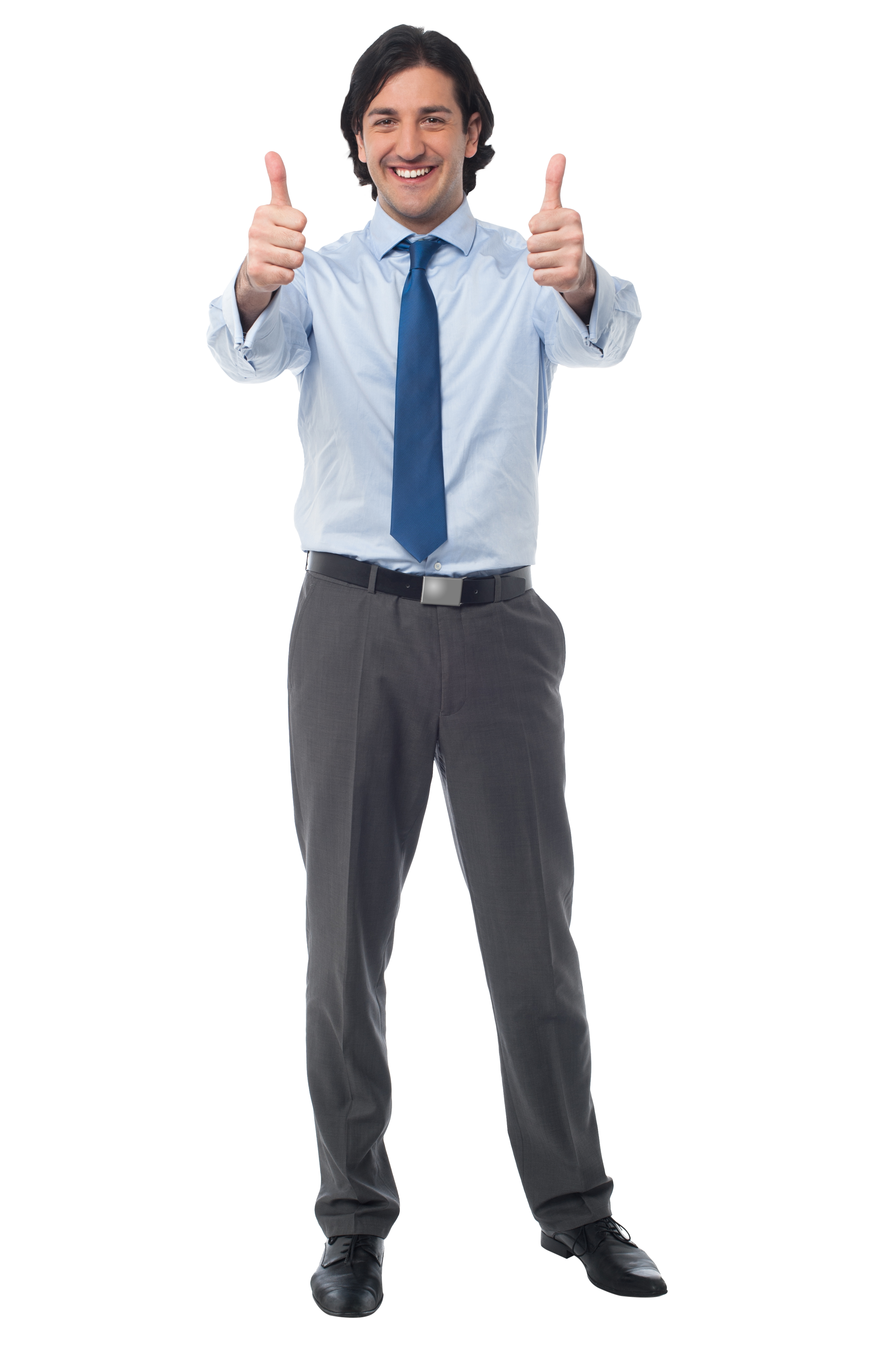 Men Pointing Thumbs Up PNG Image.