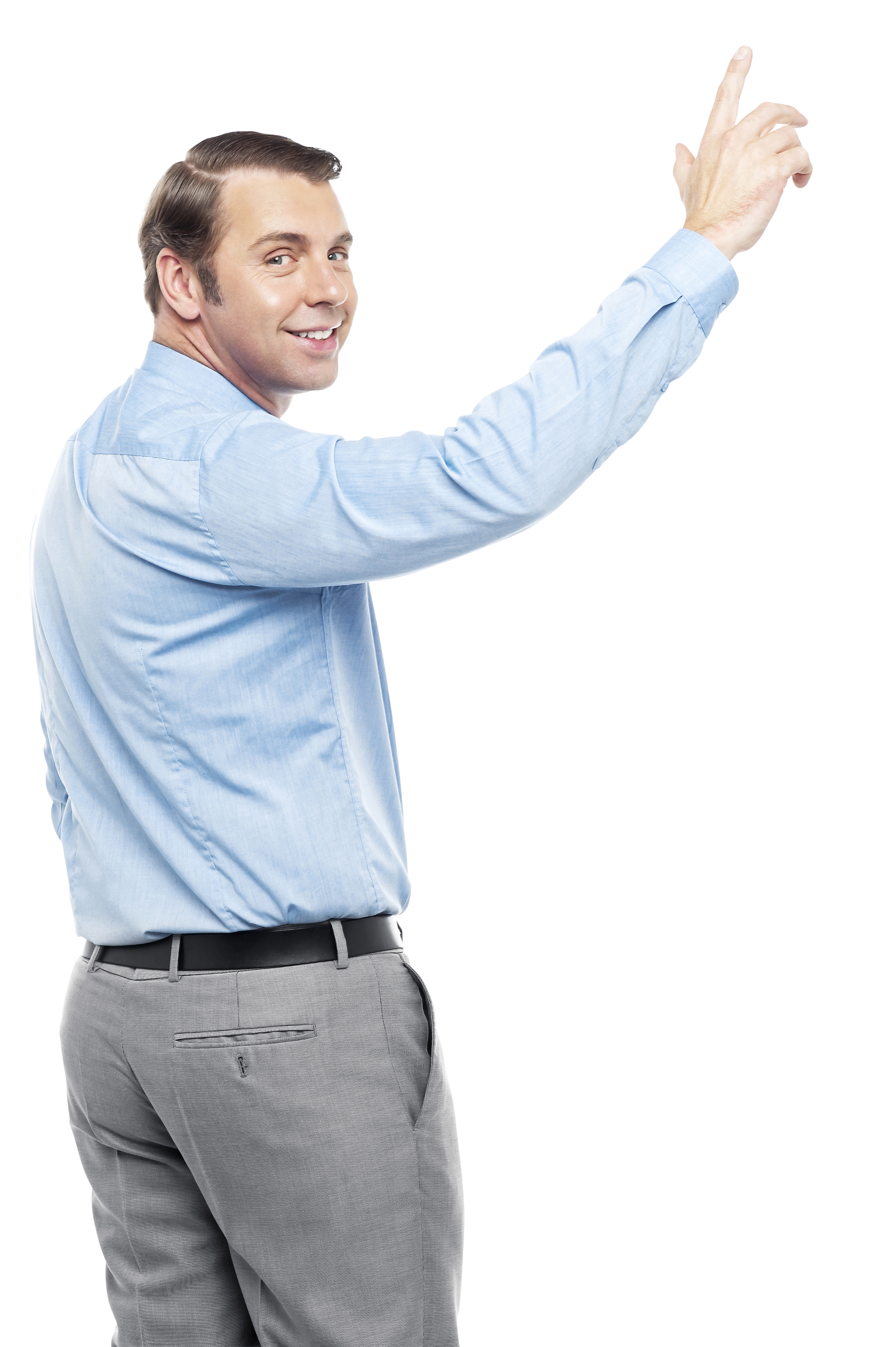 Men Pointing Up PNG Image