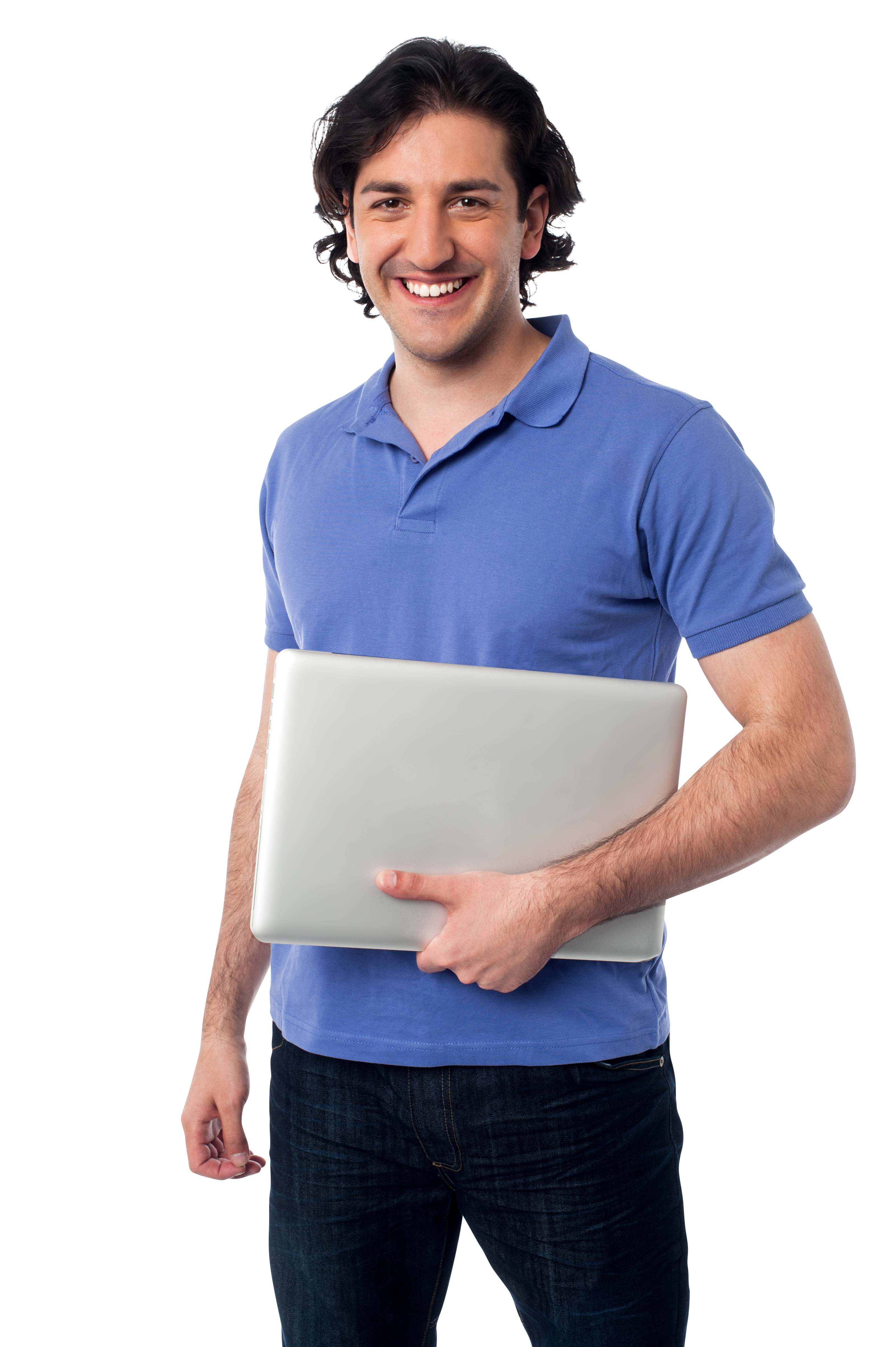 Men With Laptop PNG Image