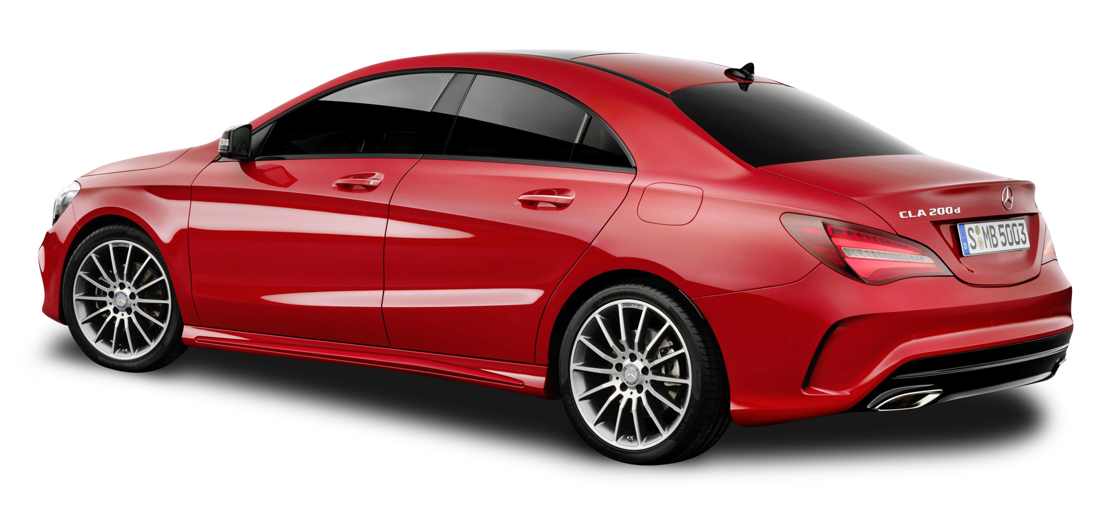 Mercedes Benz CLA Red Car PNG Image
