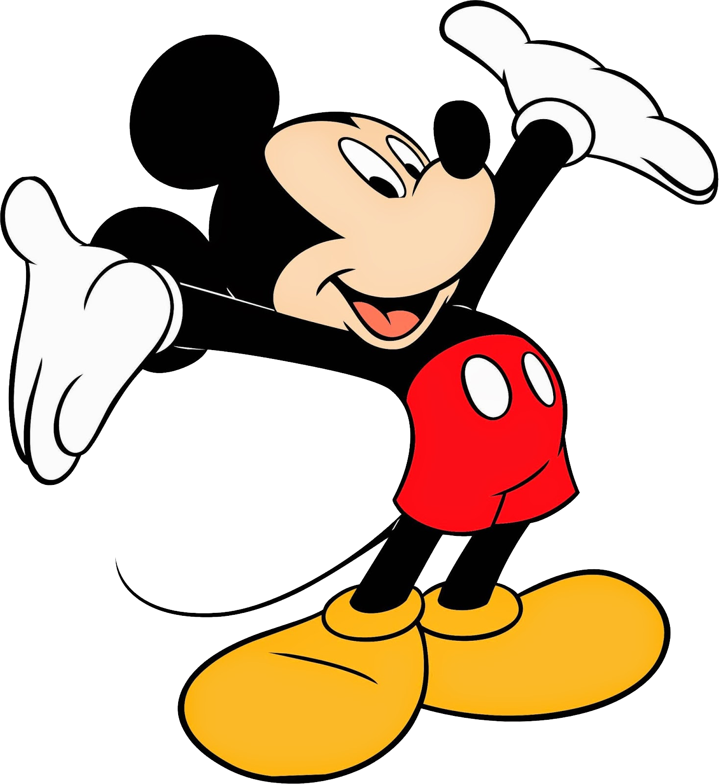 Download Mickey Mouse Happy PNG Image for Free