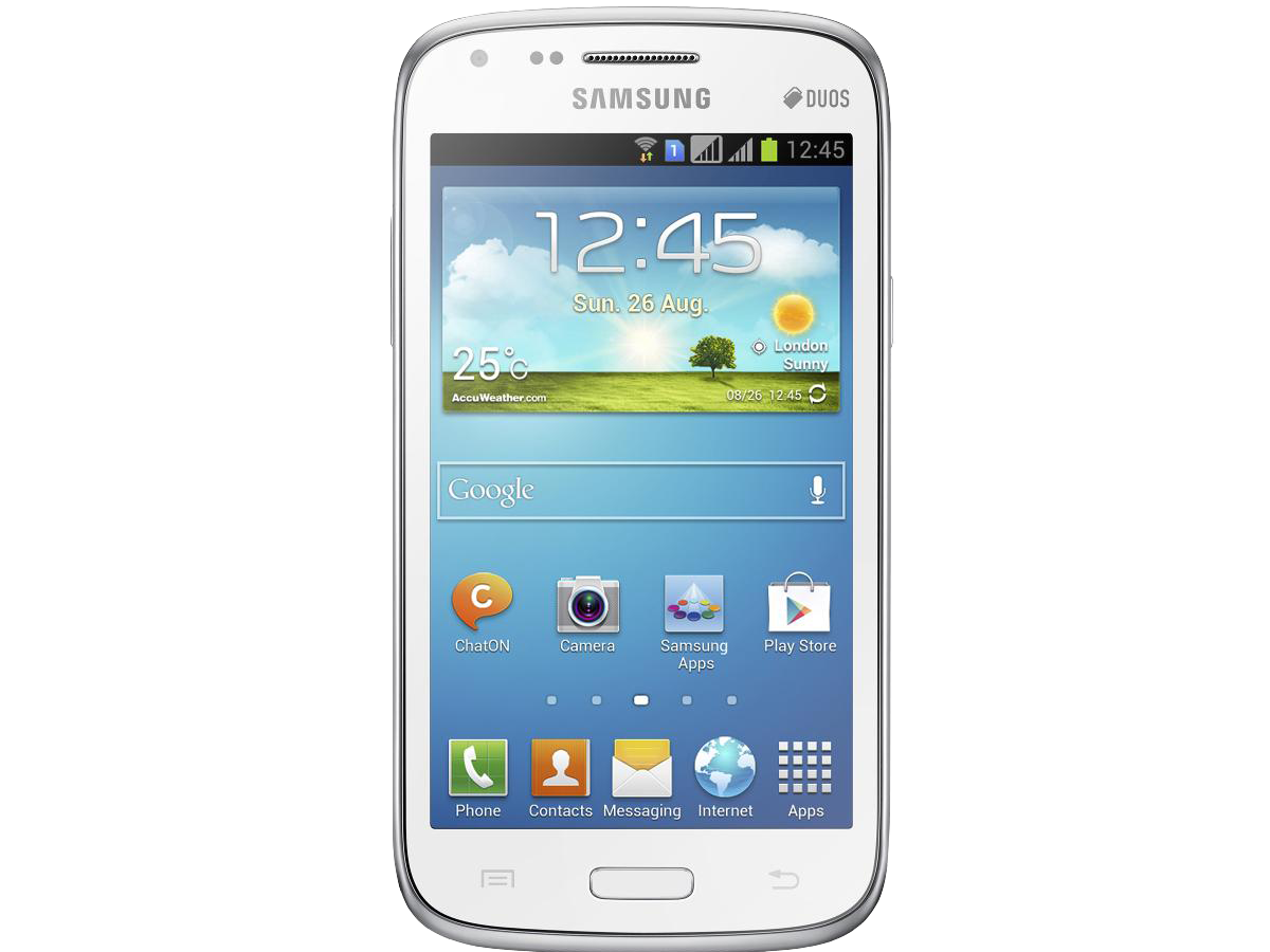 Samsung Galaxy Core GT-I8262 White PNG Image