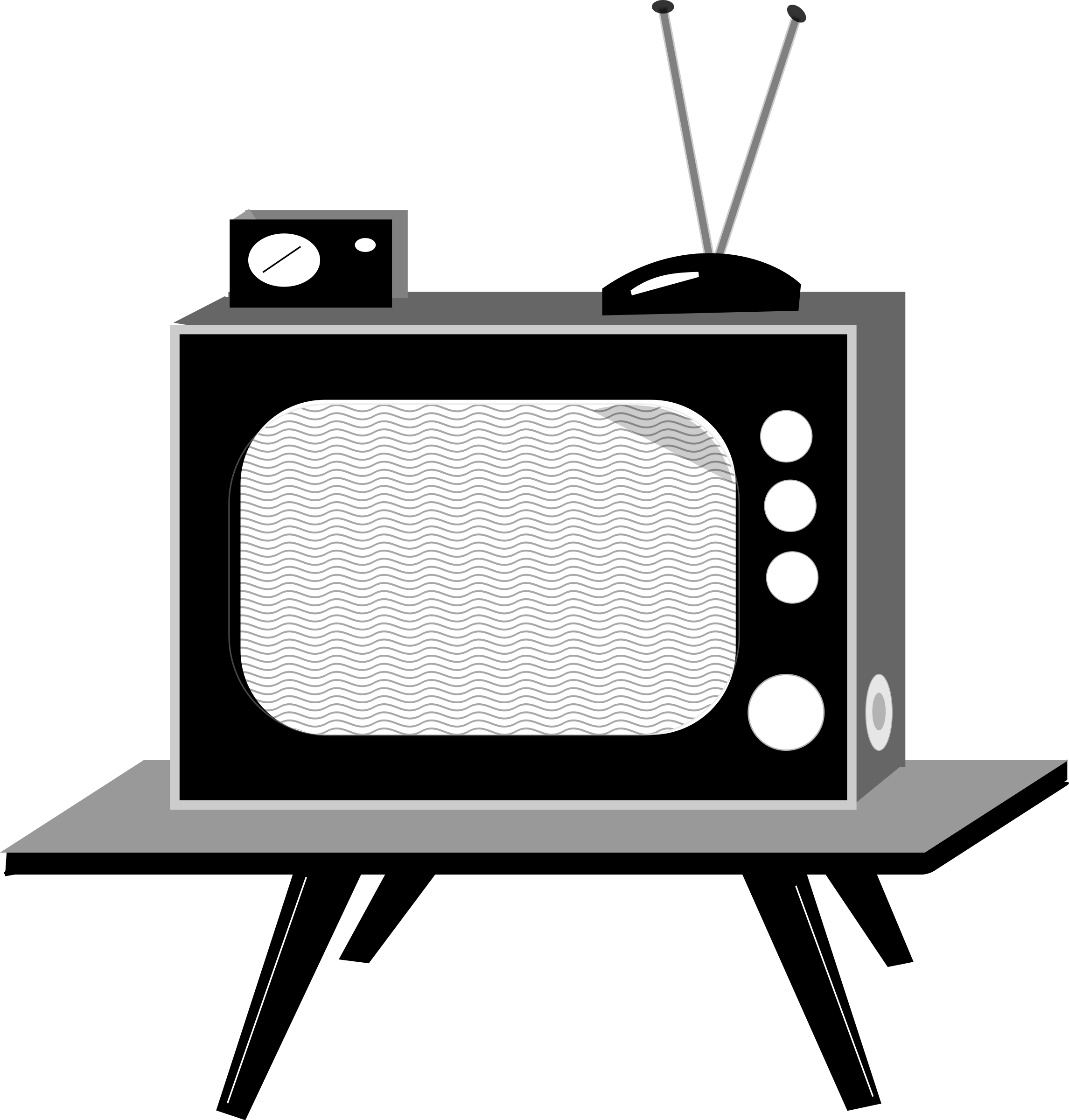 television clip art black and white