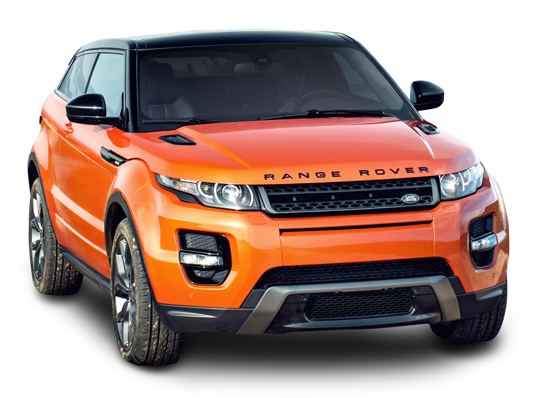 Orange Land Rover Range Rover Car PNG Image