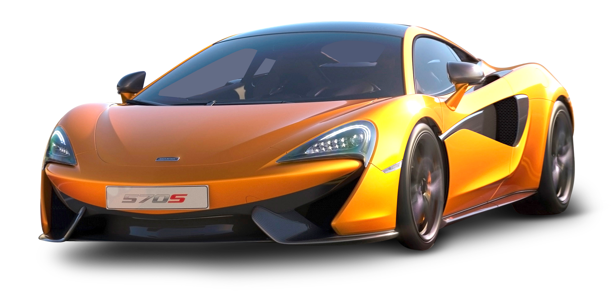 Orange Mclaren 570s Car PNG Image