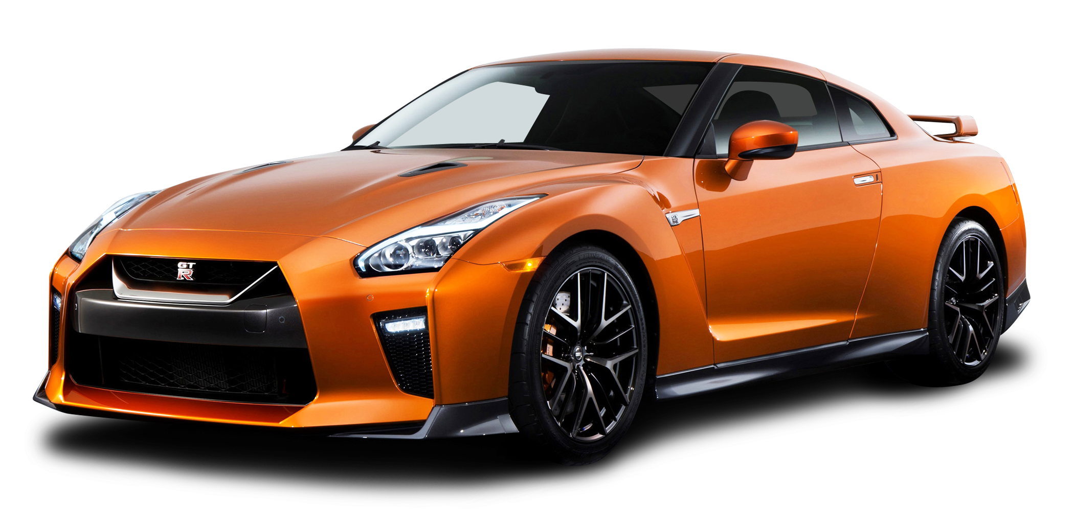 Orange Nissan GTR Car PNG Image