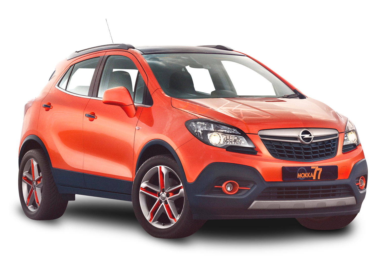 Orange Opel Mokka Car PNG Image