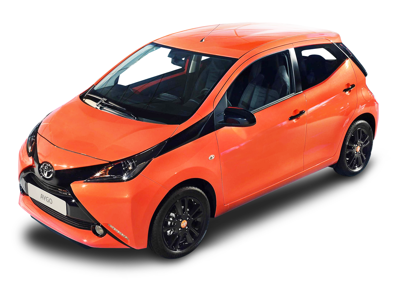 Orange Toyota Aygo Car PNG Image