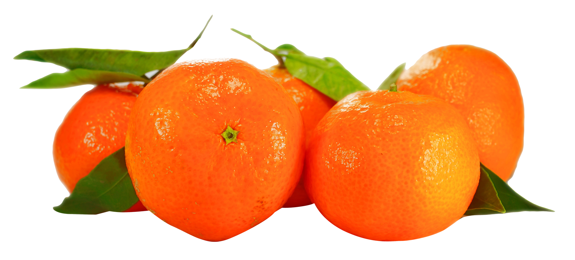 Orange With Leaf PNG Image
