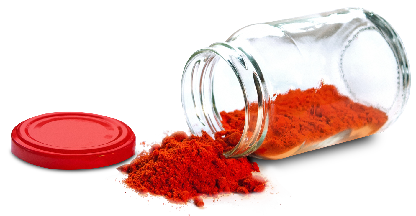 Paprika Powder Glass Containers PNG Image