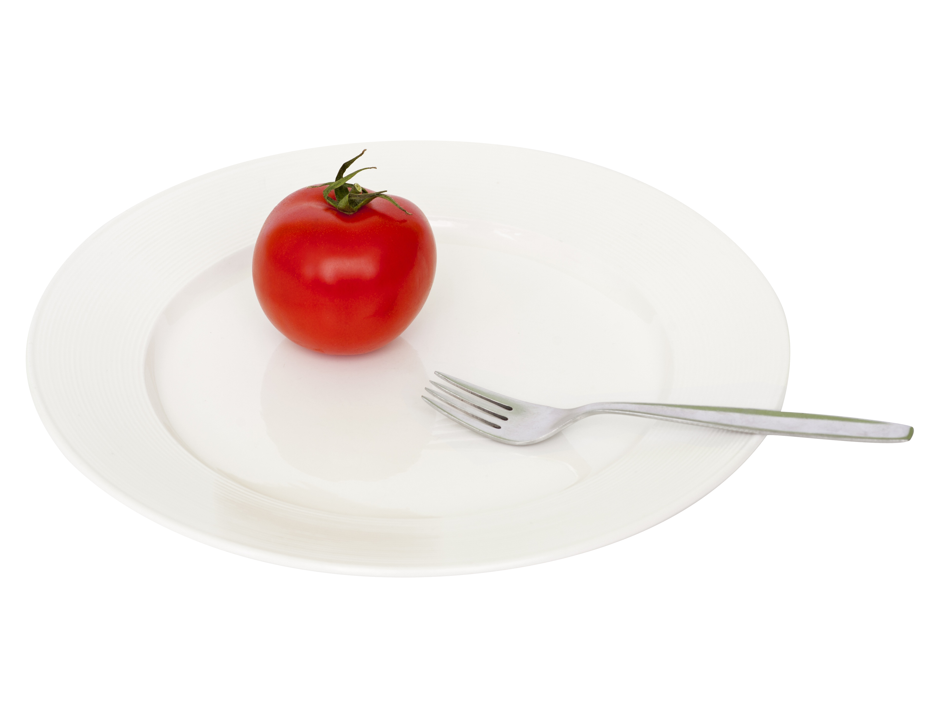 Plate Tomato Fork PNG Image