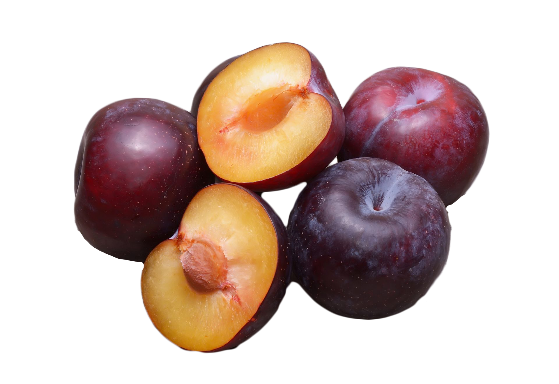 Plums Halved PNG Image