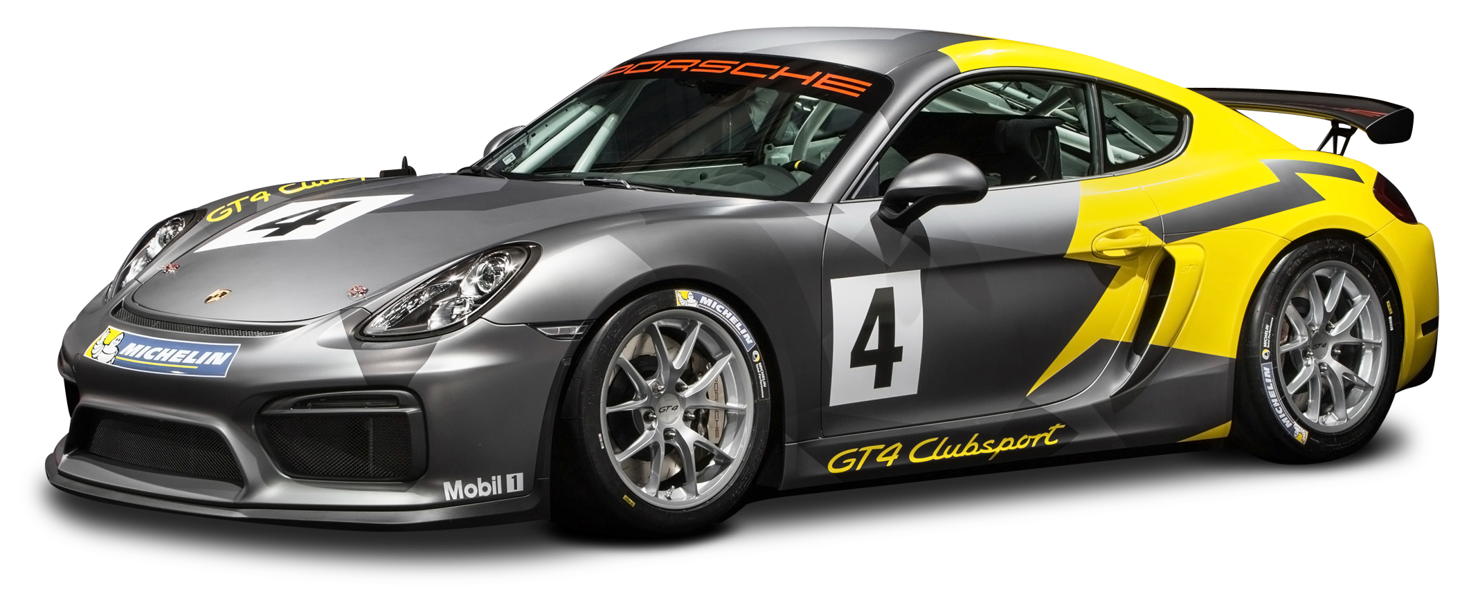 Porsche Cayman GT4 Clubsport Racing Car PNG Image