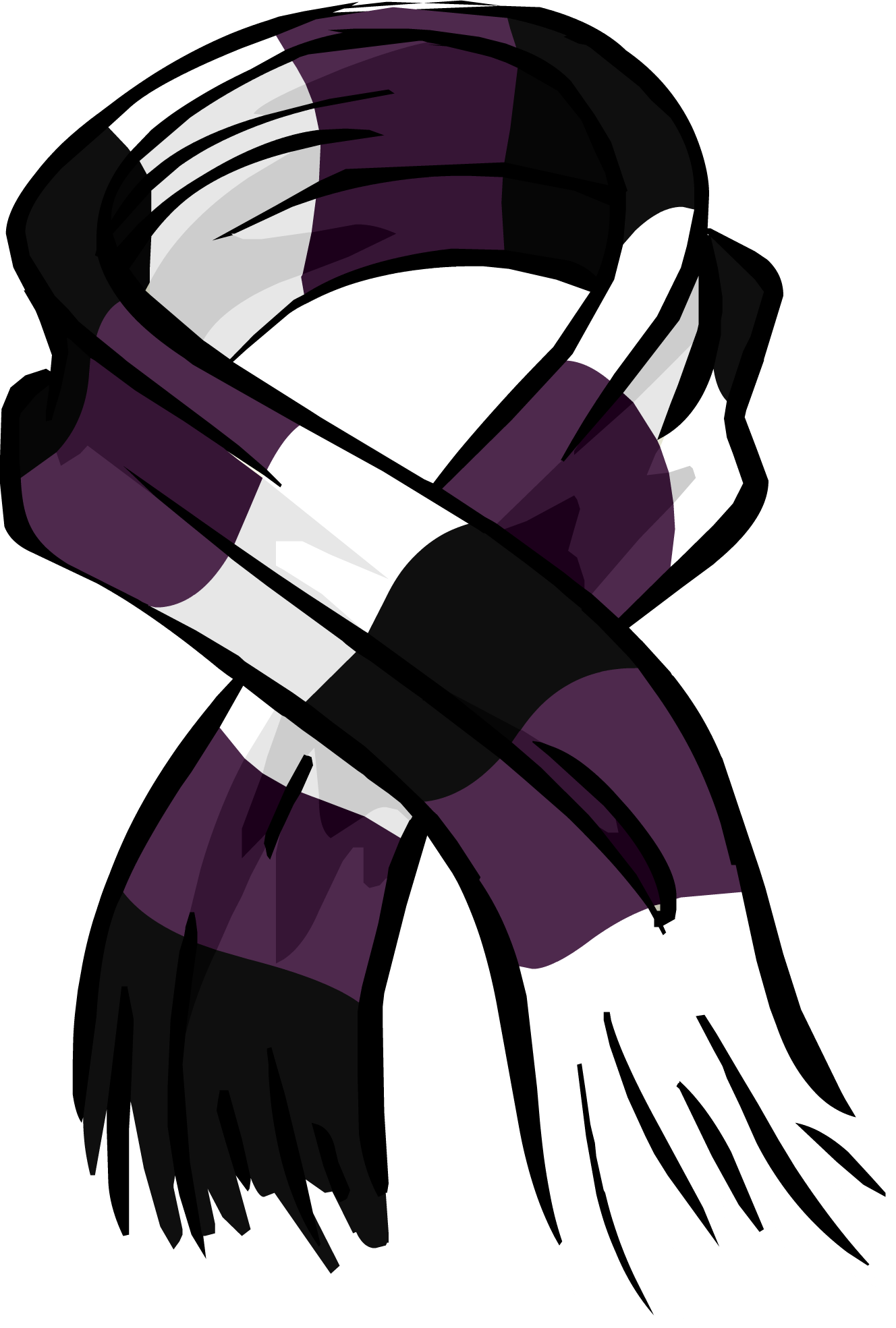 Purple Rugby Scarf PNG Image