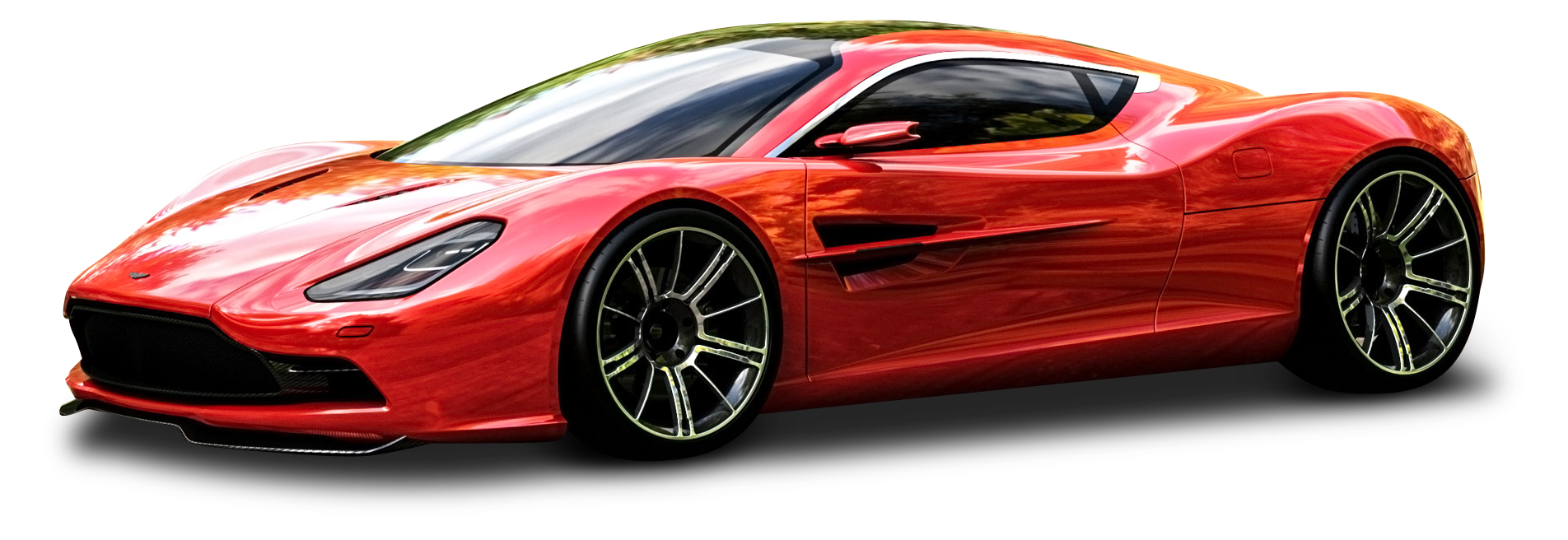 Red Aston Martin DBC Car PNG Image