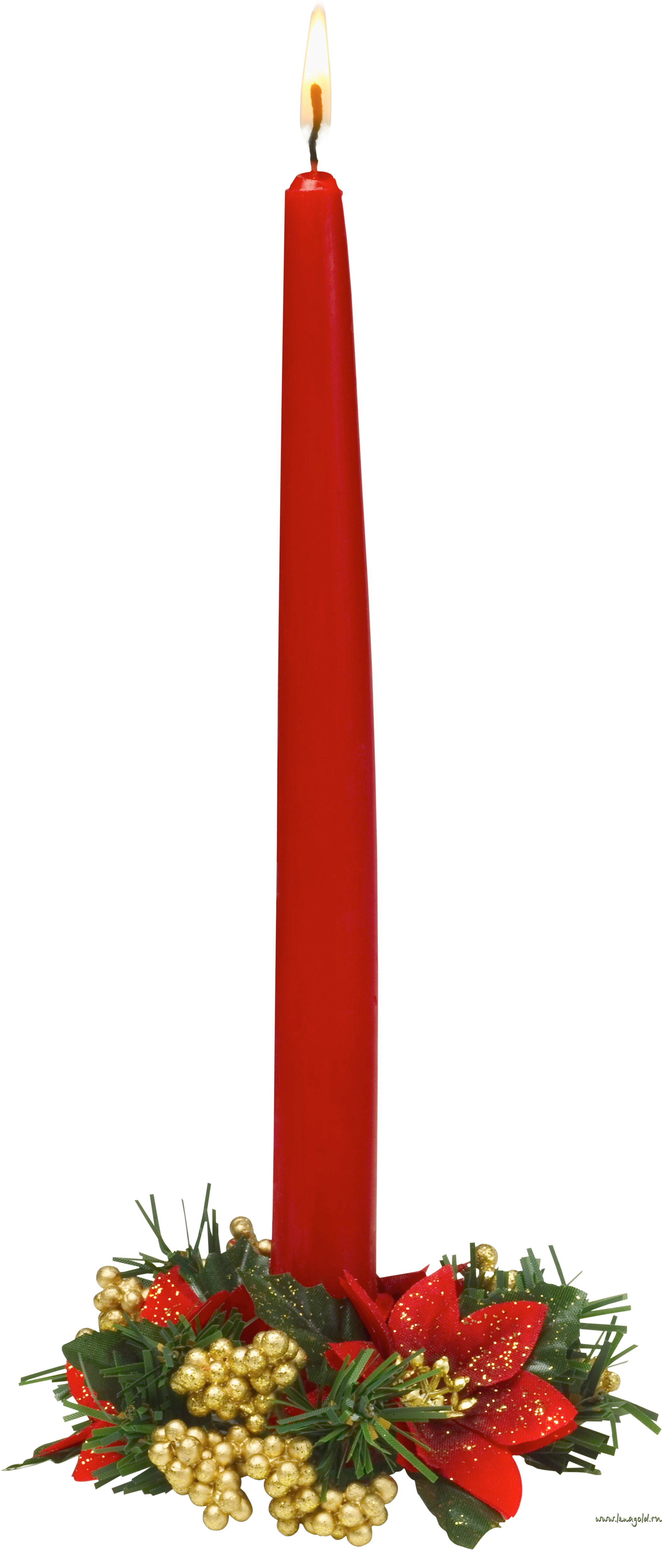 Red  Candle PNG Image