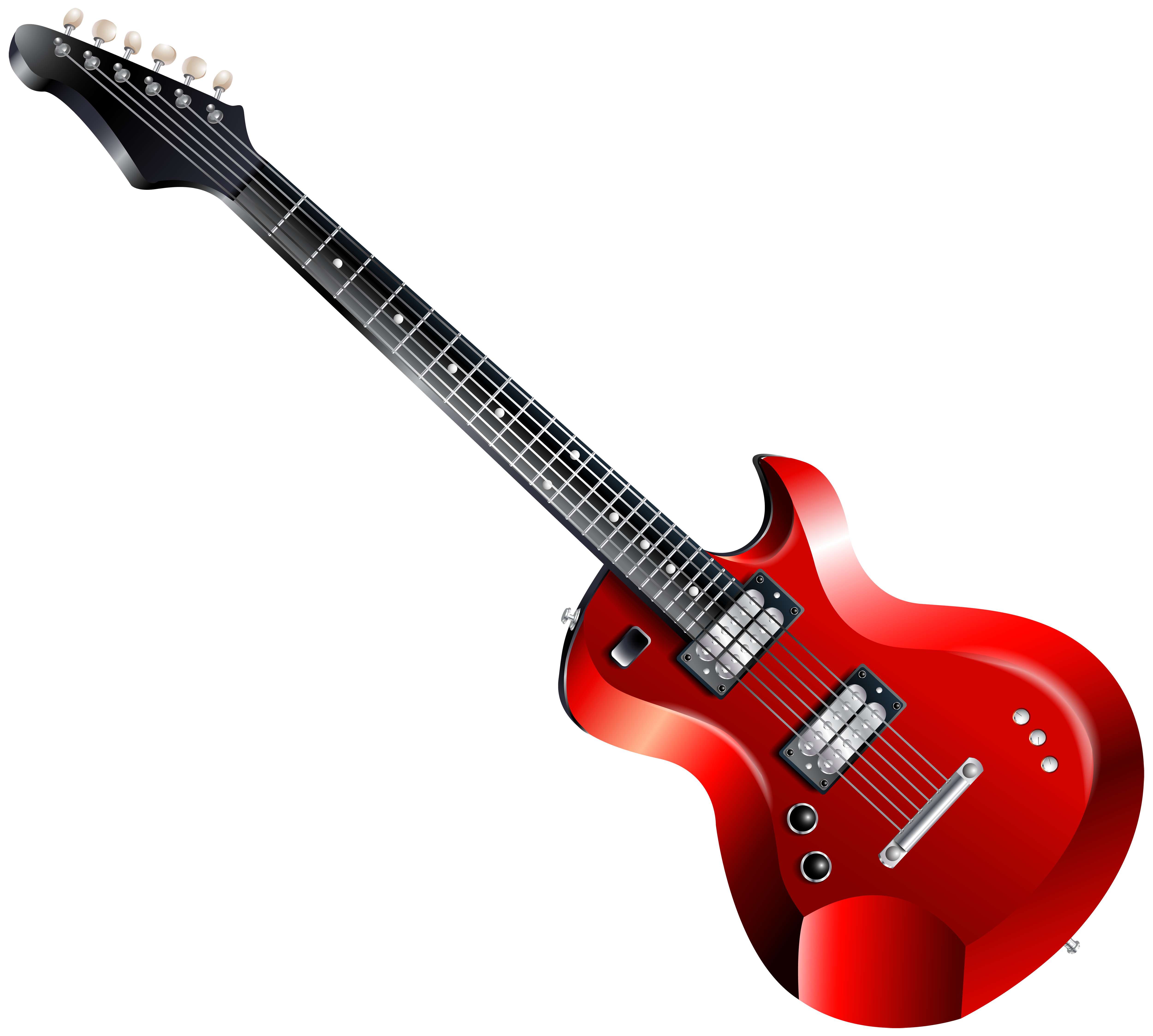 Red Electric Guitar PNG Image