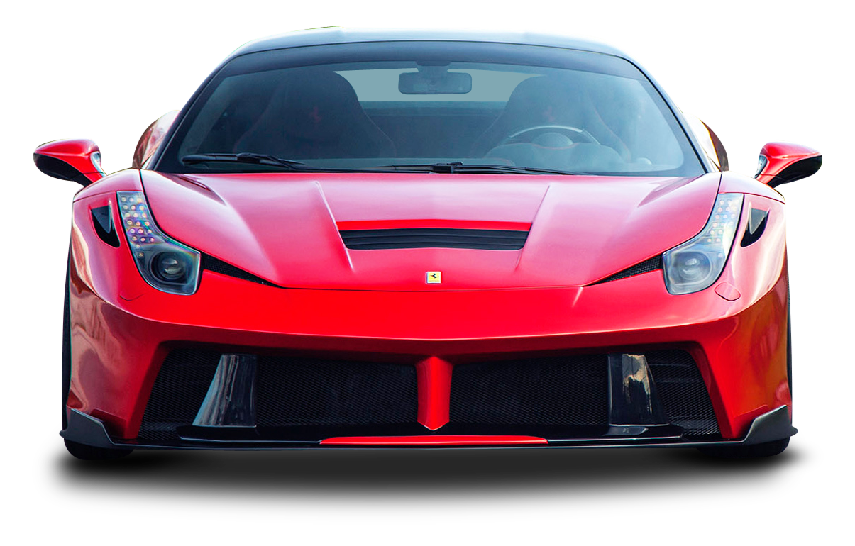 Red Ferrari 458 Italia Sports Car PNG Image