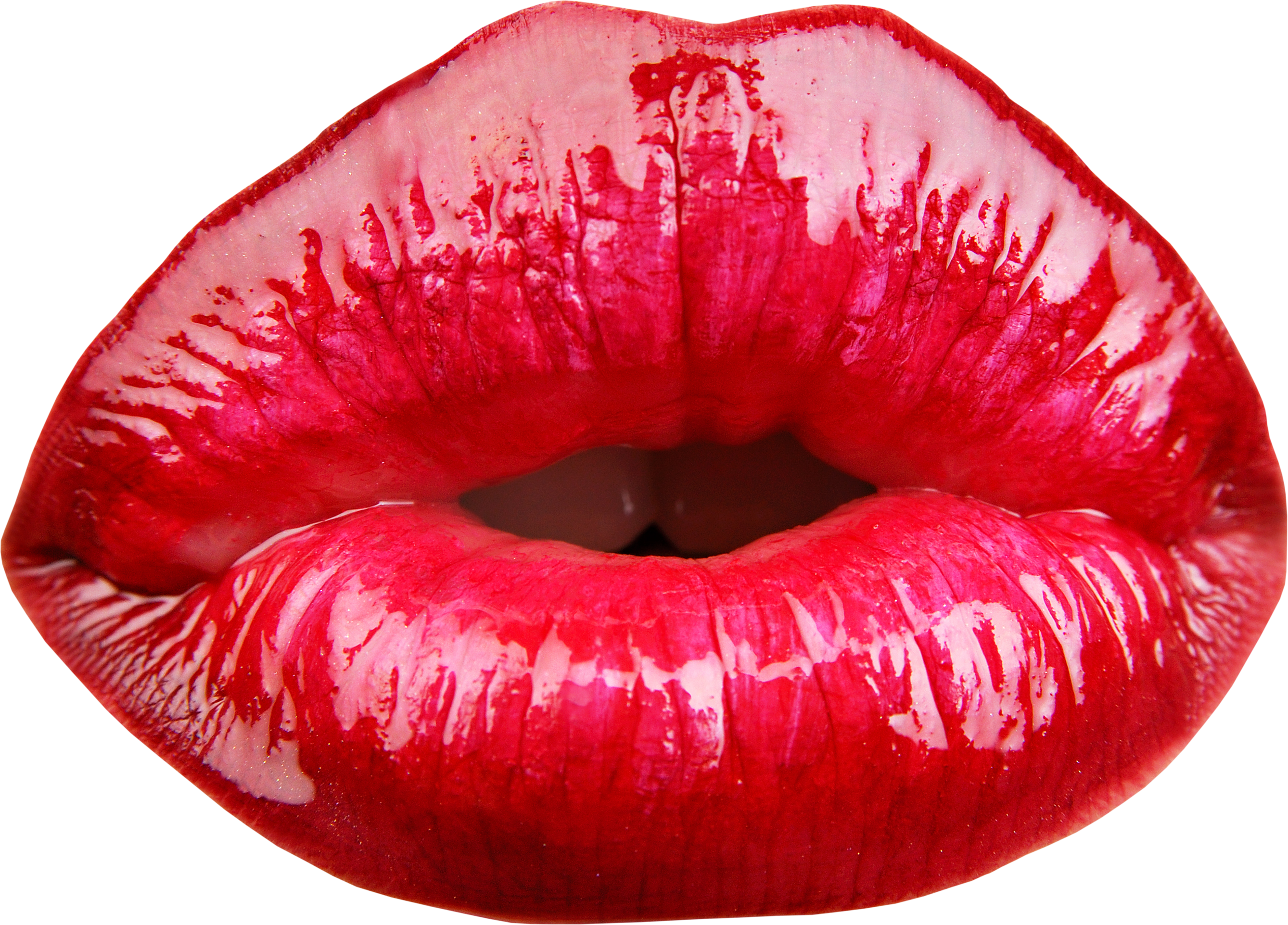 Red Lips PNG Image.