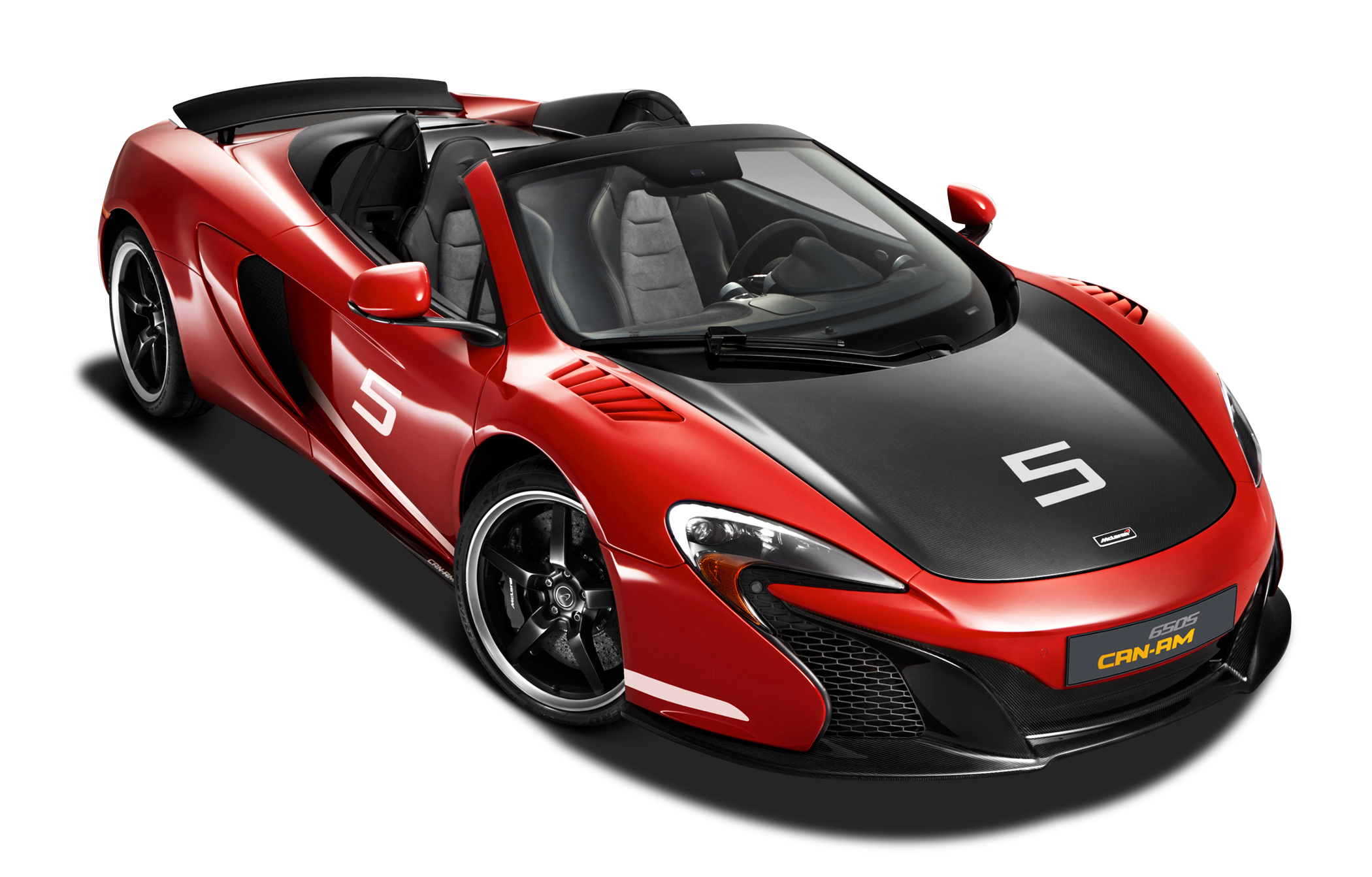 Red McLaren 650S Can Am Race Car PNG Image