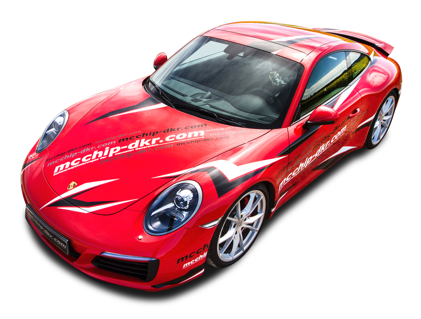 Red Porsche 991 Carrera S Racing Car