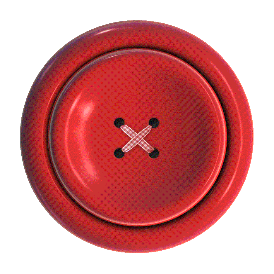 Red Sewing Button With 4 Hole PNG Image