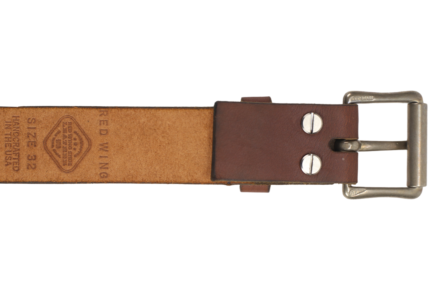 Red Wing Shoes Belt Oro Legacy Pioneer Buckle PNG Image