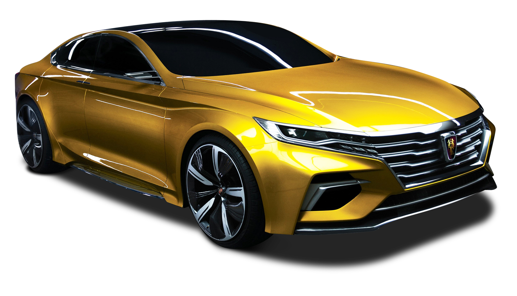 Roewe Vision R Concept Golden Color Car PNG Image