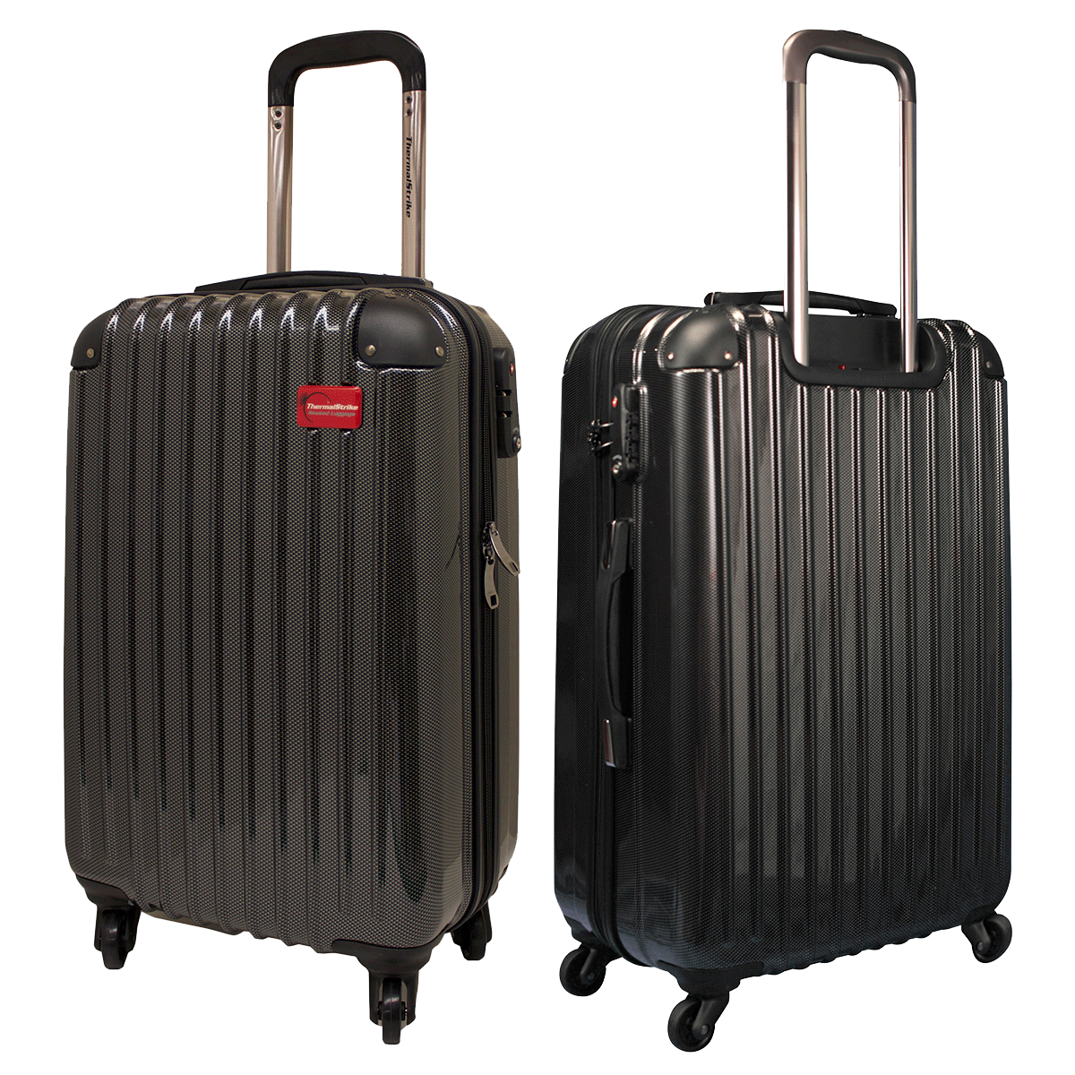 Shiny Black Luggage PNG Image