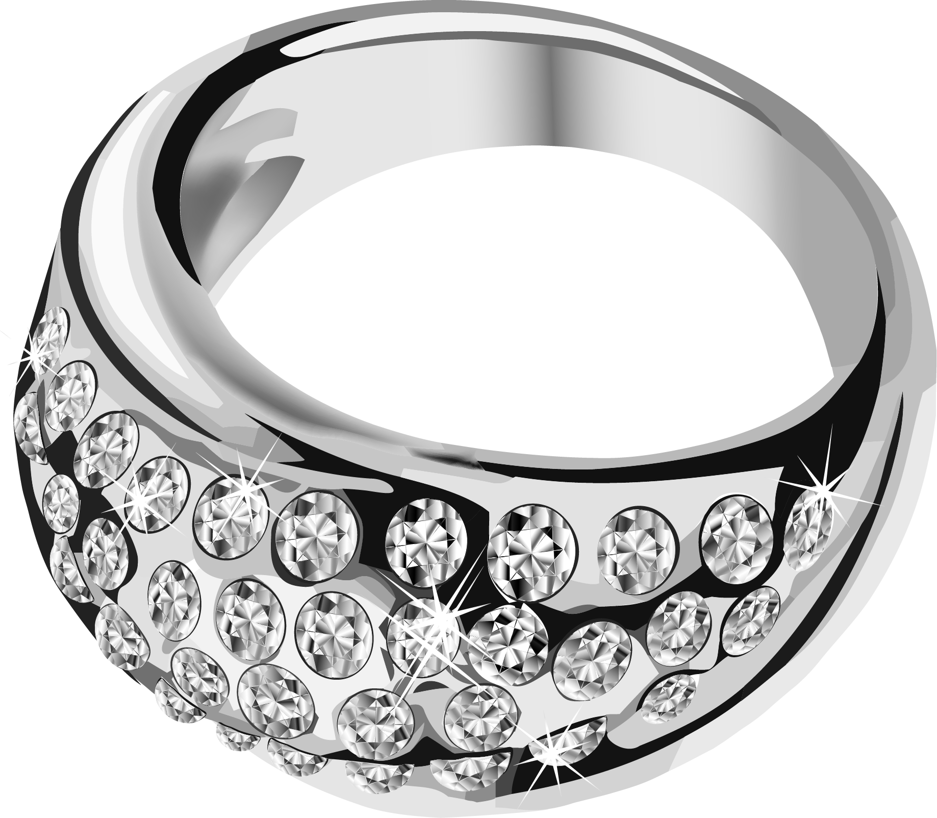 Silver Ring  With Diamond