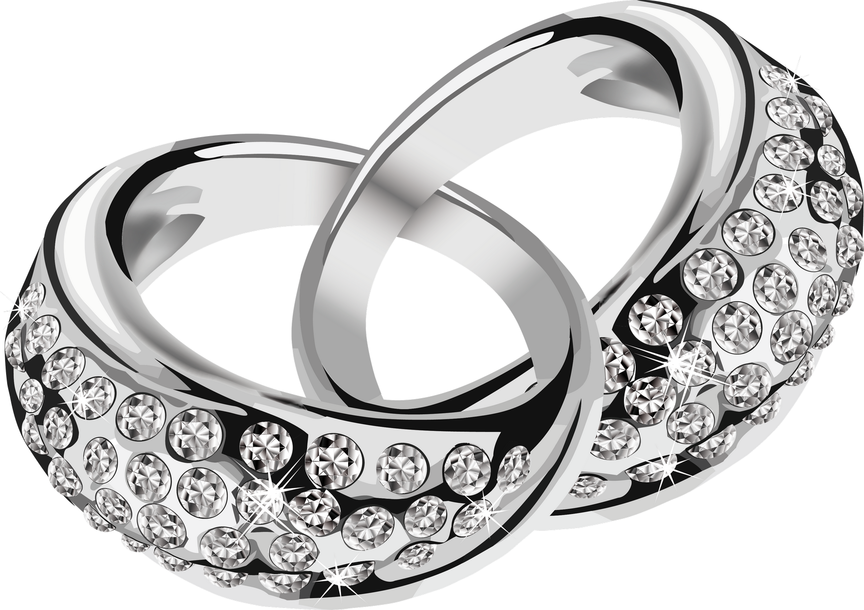 Silver Ring  With Diamond PNG Image