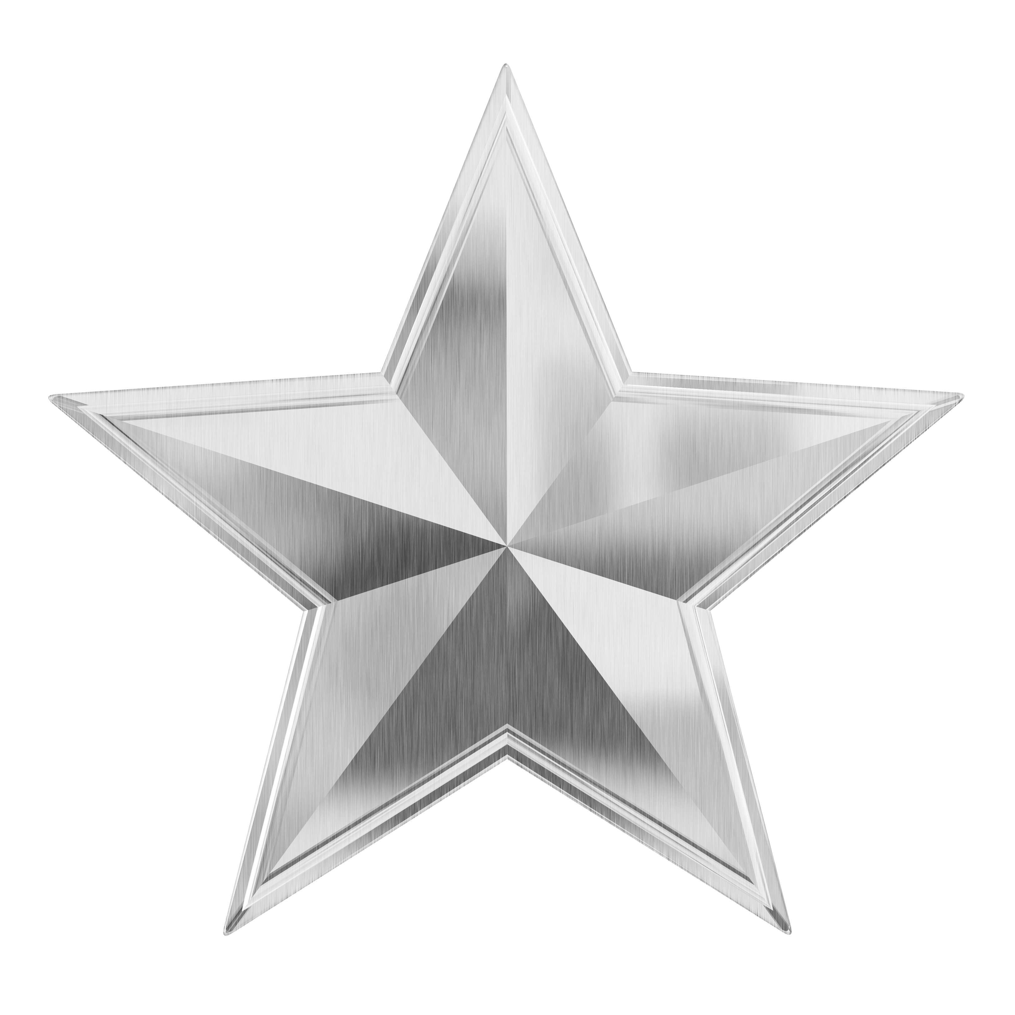 Silver Festive Christmas Star PNG Image