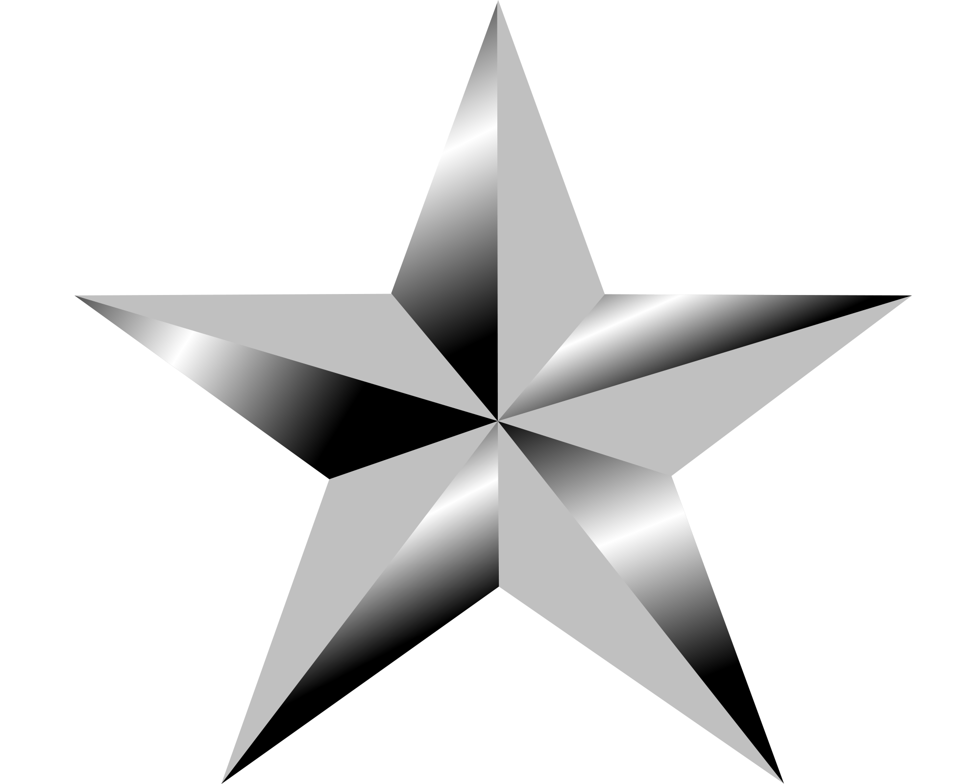 Silver Star PNG Image