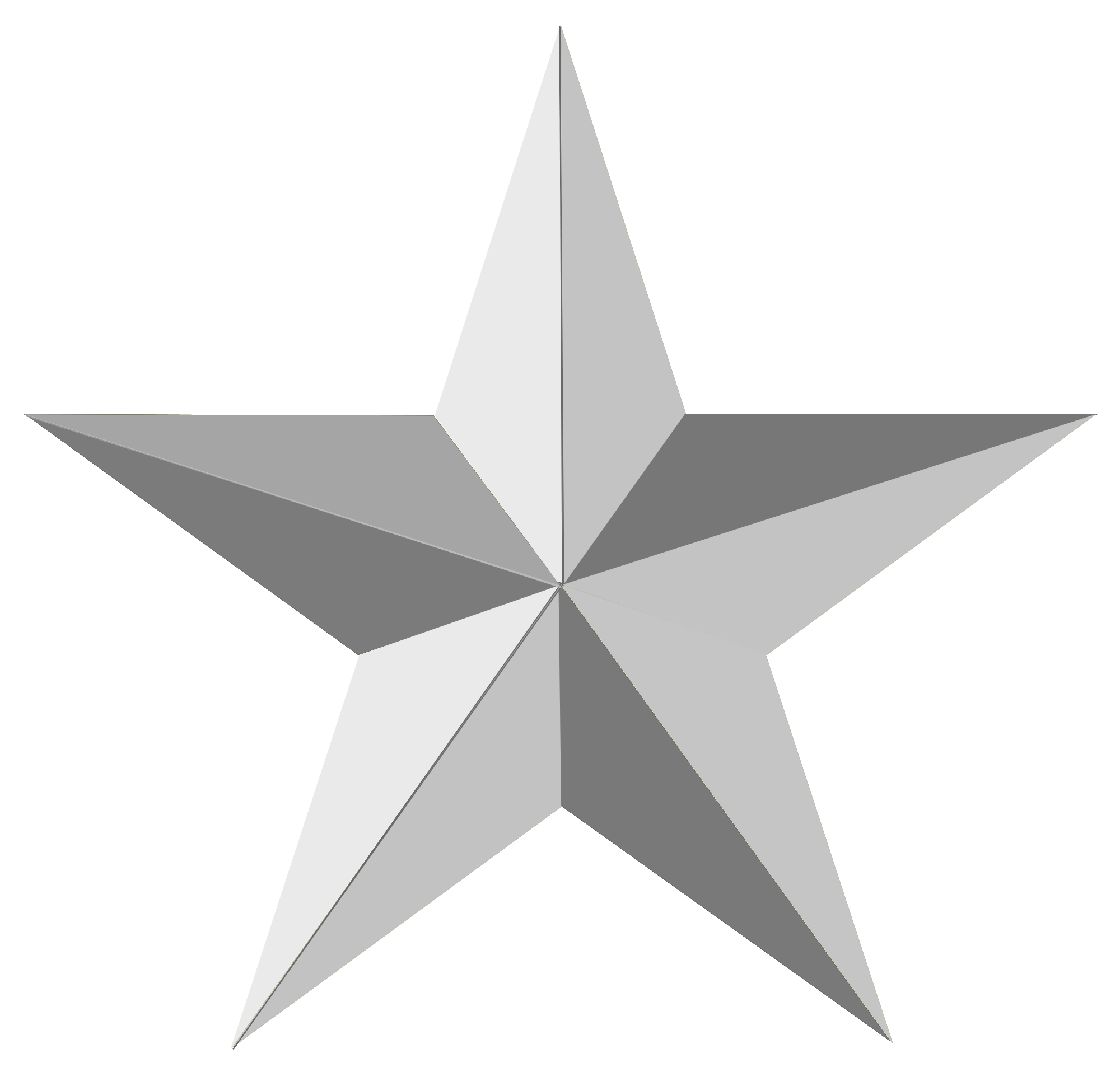 Silver Star PNG Image