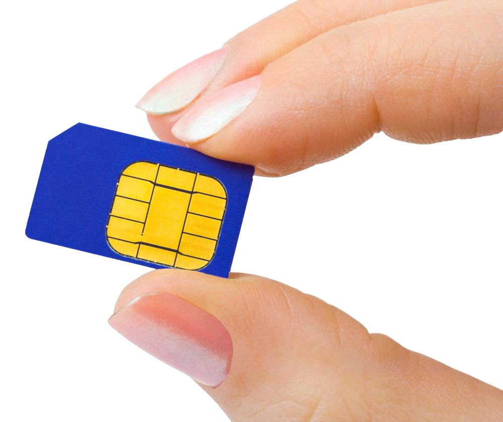 Sim Cards On Hand PNG Image