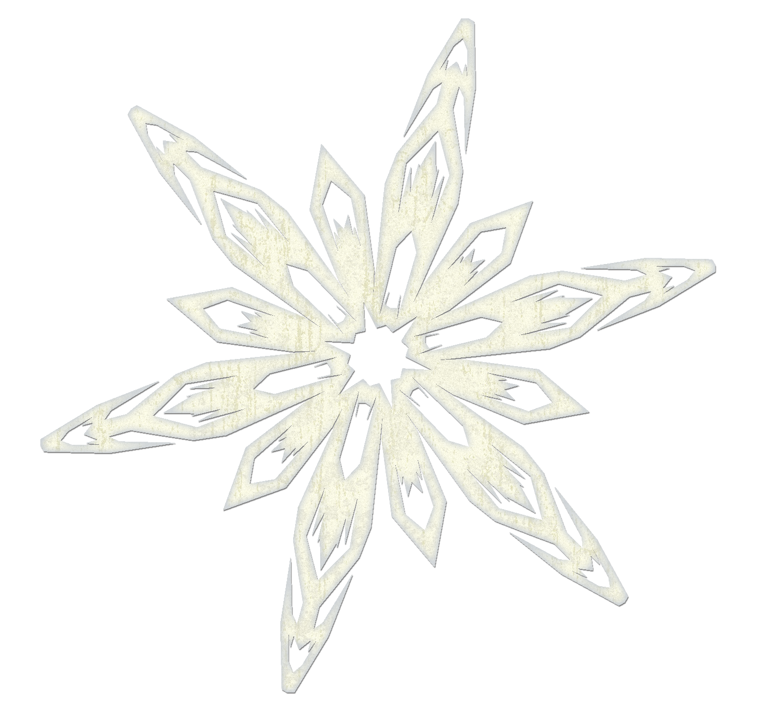 Freezing Snowflake White PNG Image