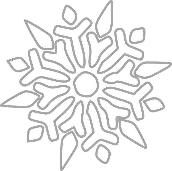 White Frozen Snowflake PNG Image