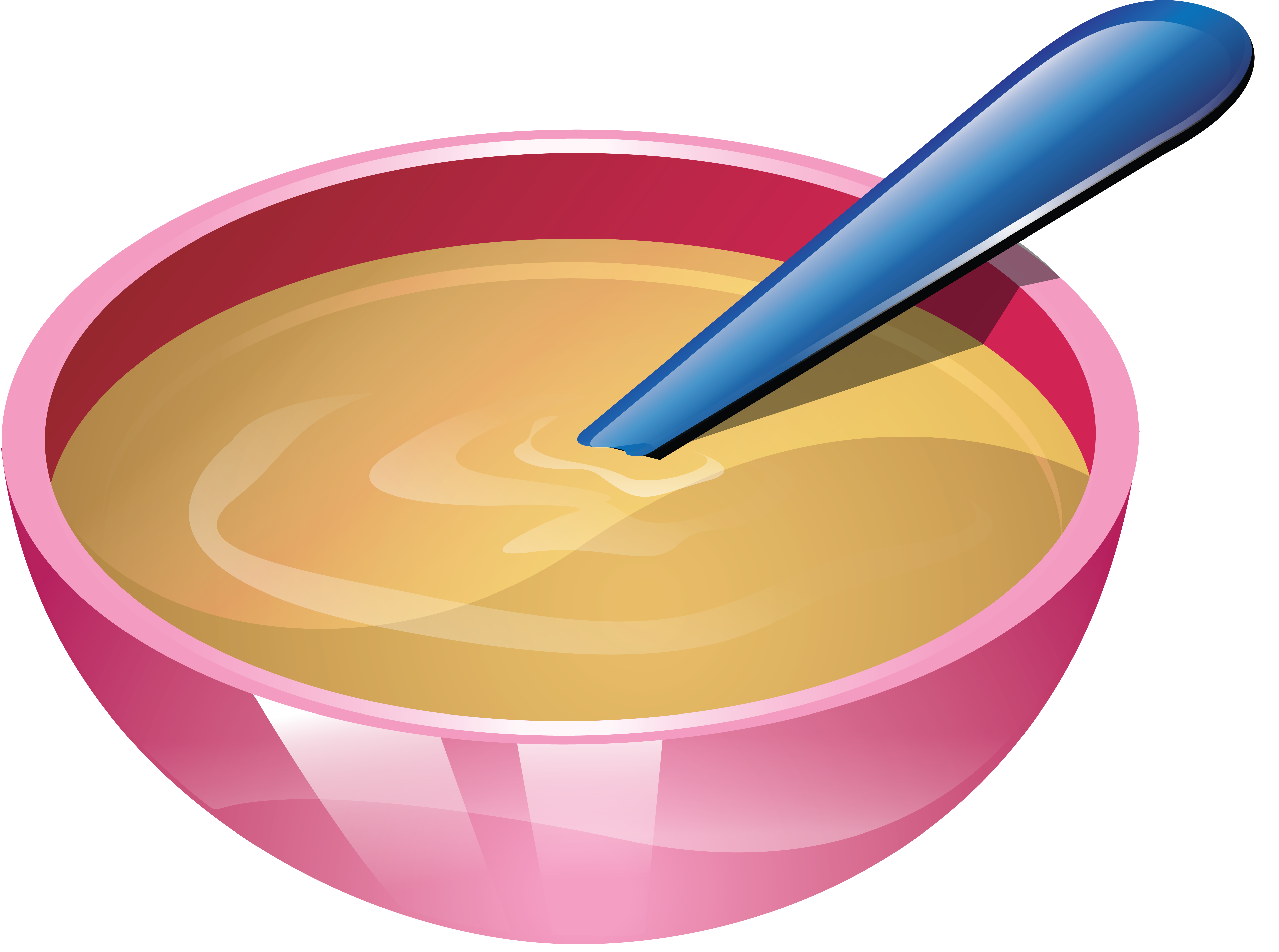 clipart soup in pink bowl