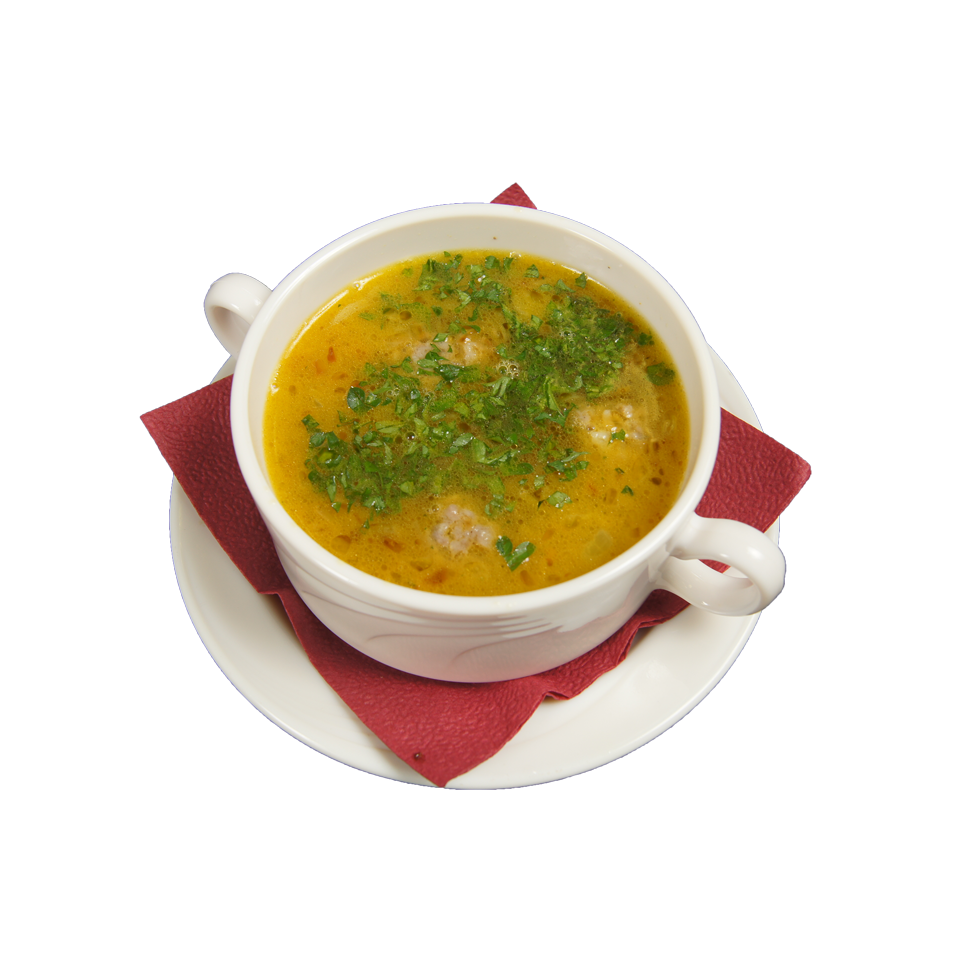 Herbsoup in a white cup PNG Image
