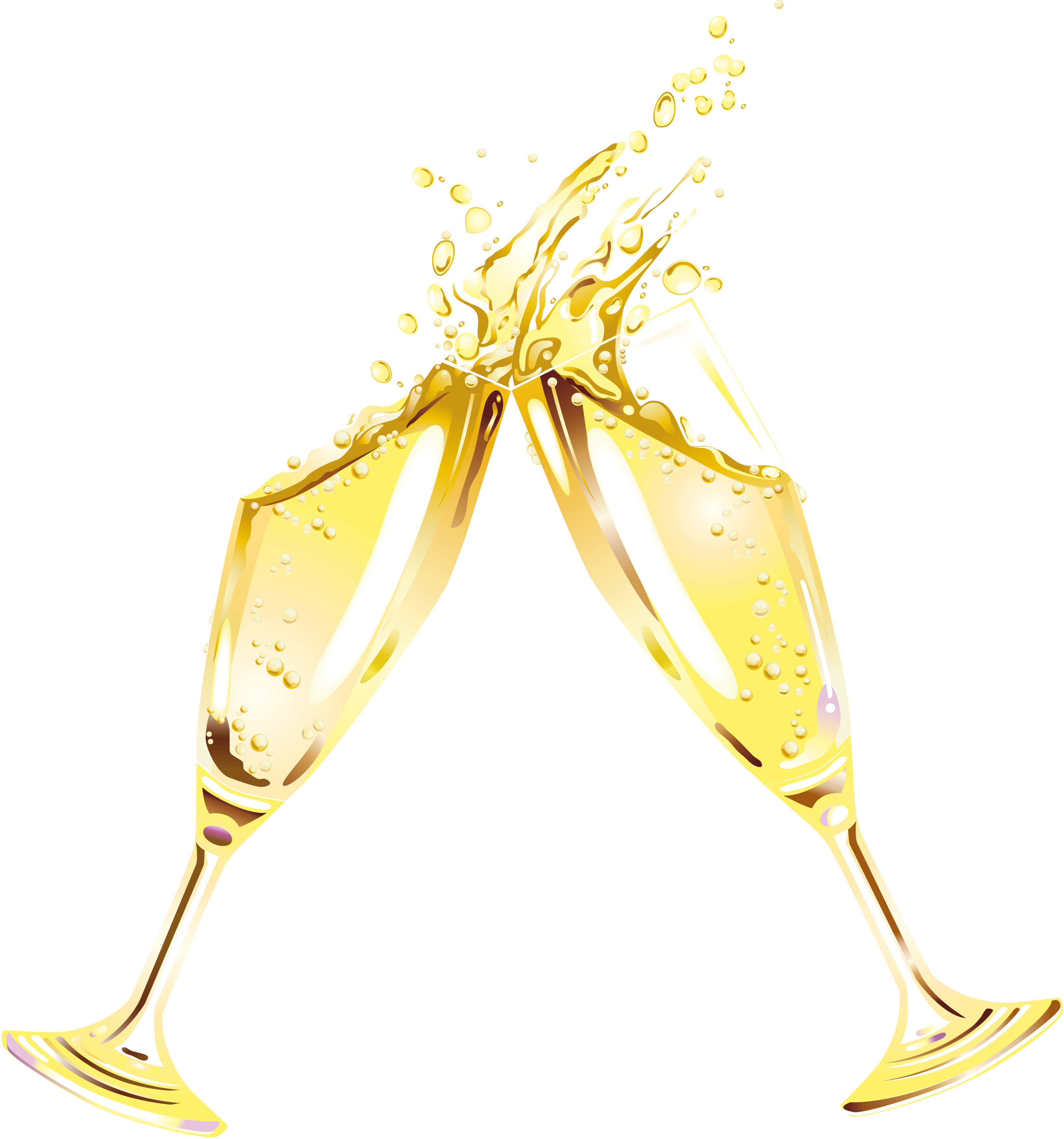 Sparkling Wine In A Glas PNG Image