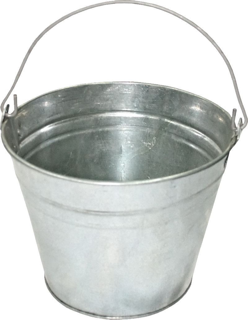 Steel Bucket PNG Image